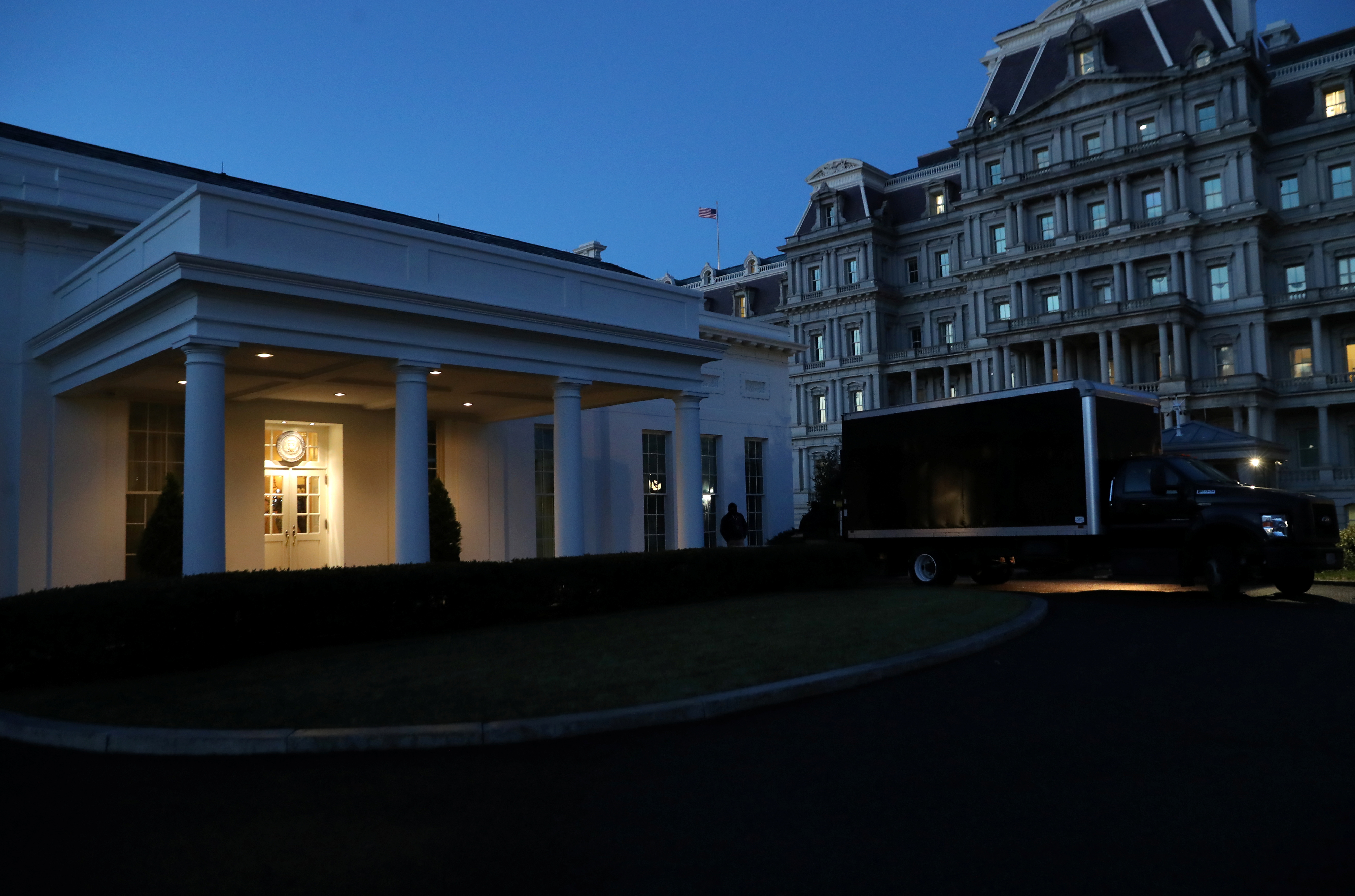 inauguration  The White House prior to U.S. President Donald Trump's departure