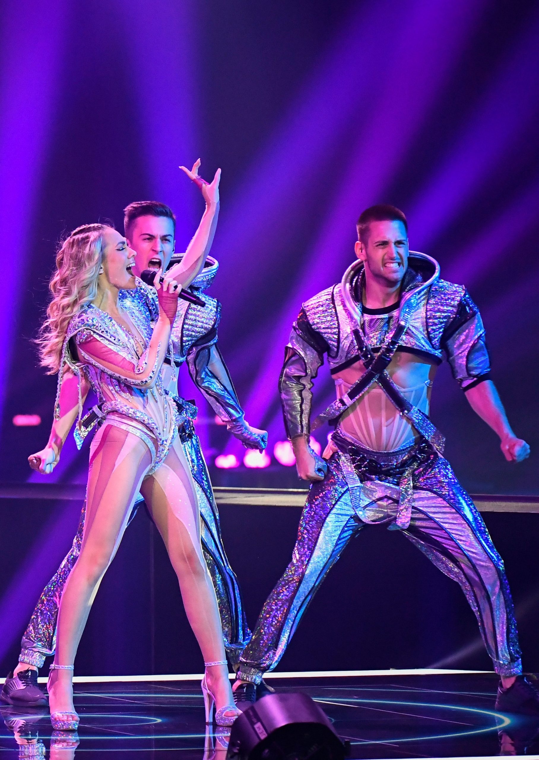 Participant Albina of Croatia performs during first semi-final of the 2021 Eurovision Song Contest in Rotterdam, Netherlands May 18, 2021. REUTERS/Piroschka Van de Wouw