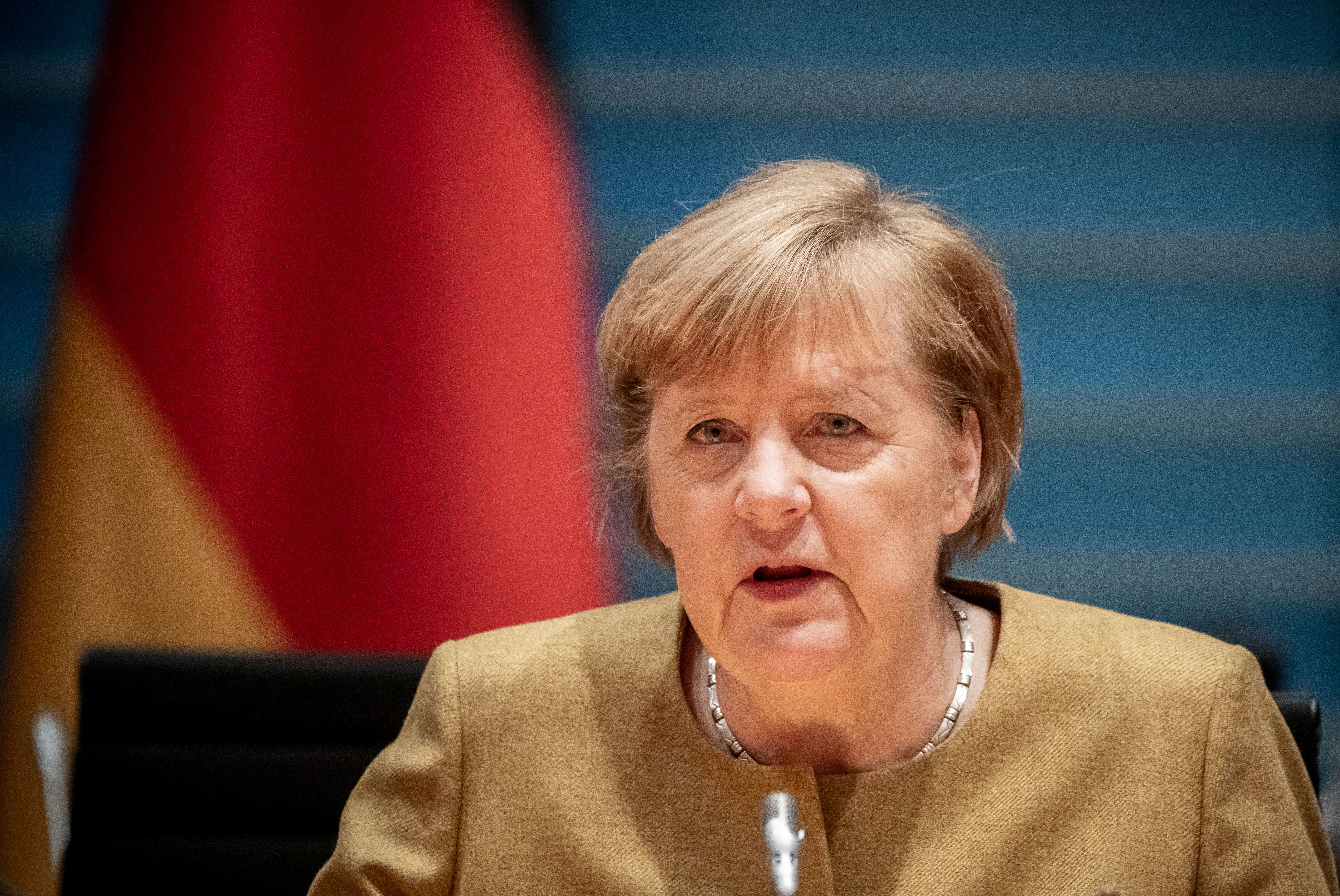 German Chancellor Angela Merkel attends the weekly cabinet meeting of the German government at the chancellery in Berlin, Germany, November 25, 2020. Michael Kappeler/Pool via REUTERS