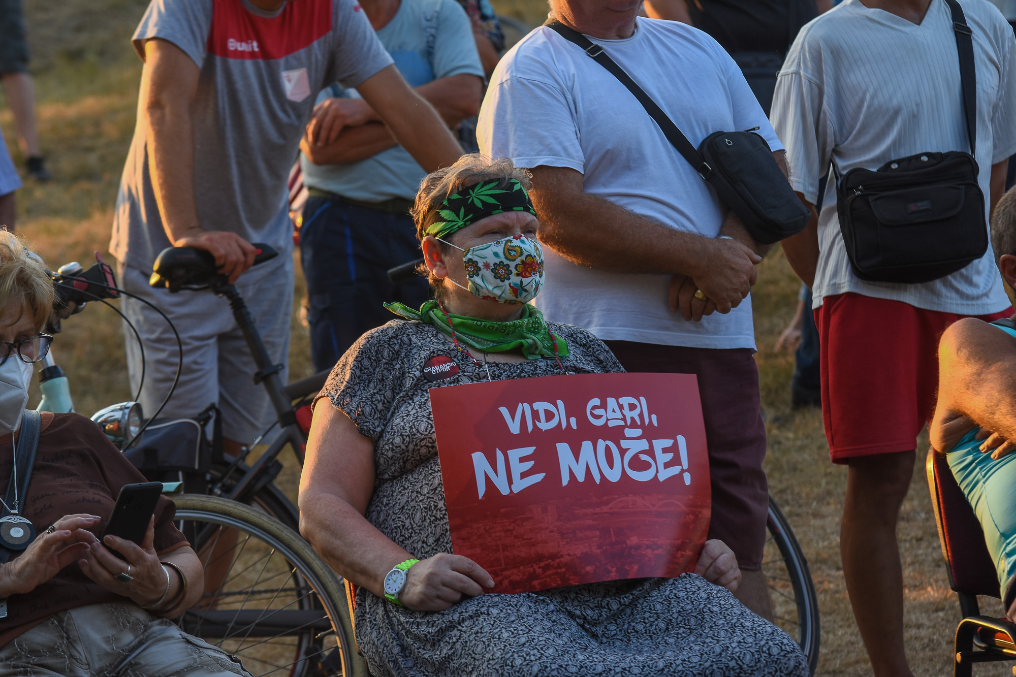 Novi Sad 14. septembar 2020. Protest kod Sodrosa protiv izgradnje Novog Sada na vodi Foto:Nenad Lazić/Nova.rs
