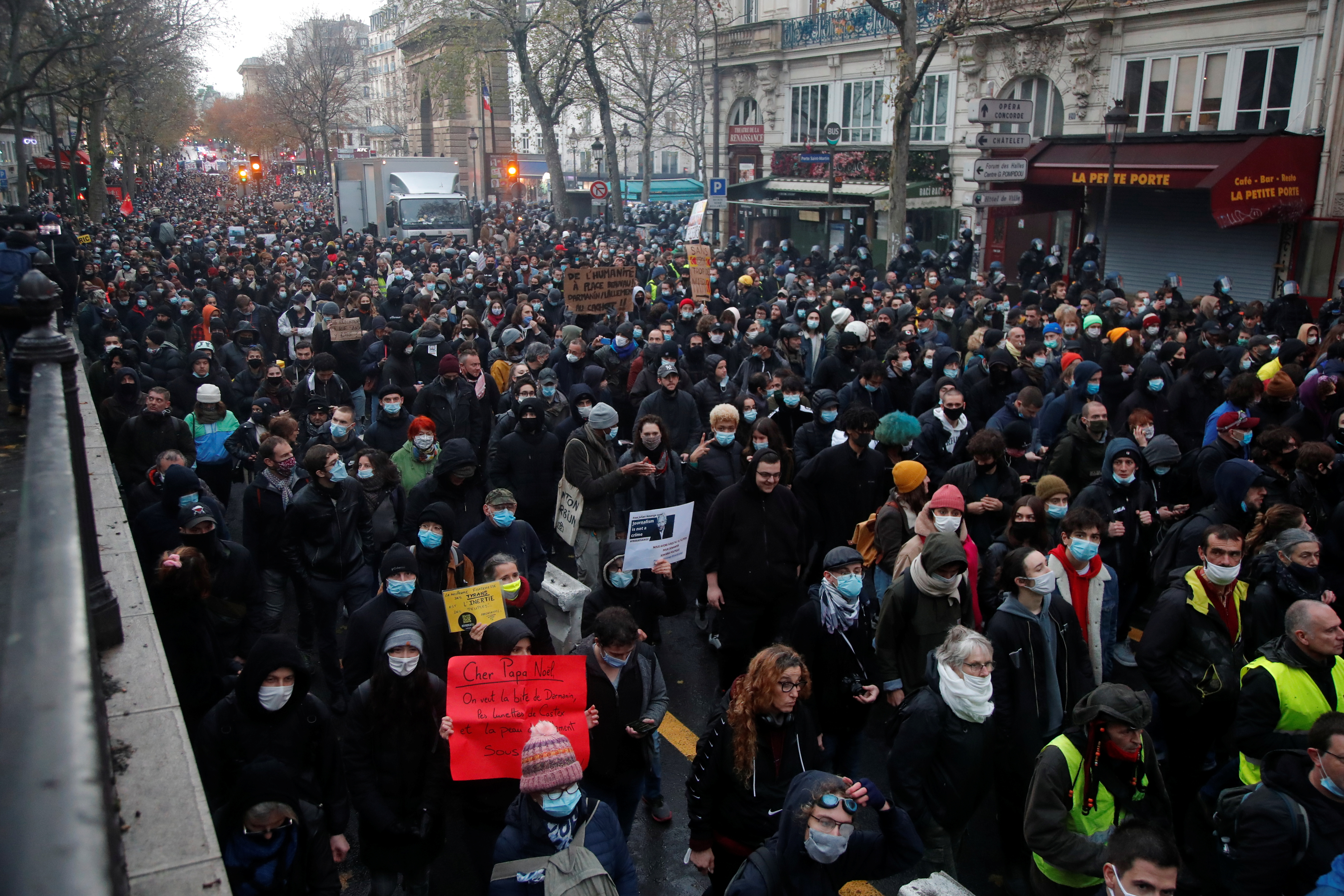 Demonstration against the 'Global Security Bill' in Paris
