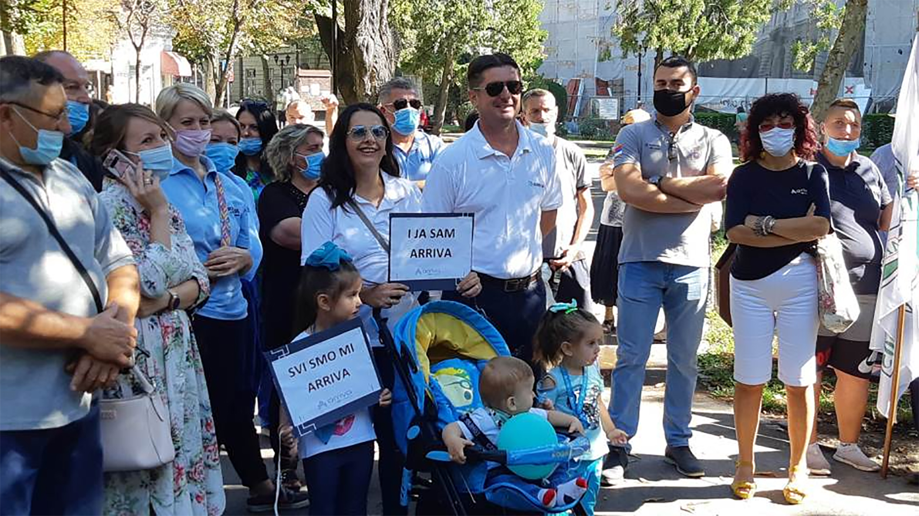 Protest sindikata kompanije Arriva ispred Skupštine grada Požarevca