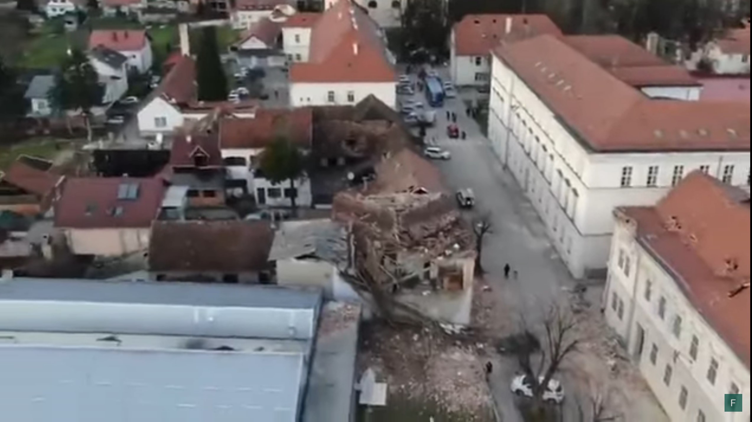 Petrinja posle zemljotresa. Hrvatska, zemljotres Foto: Printscreen/YouTube/Faris Garib