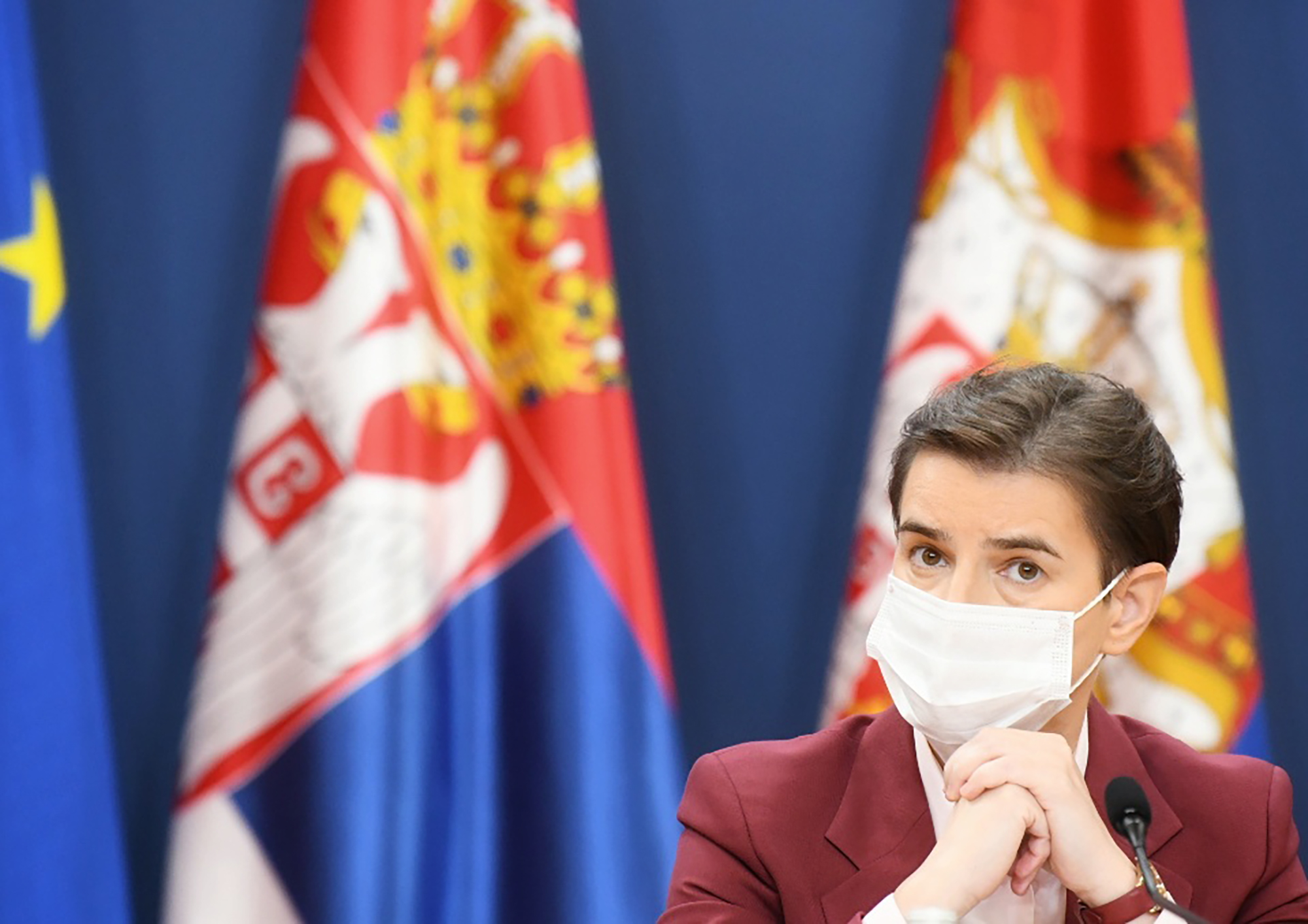 BEOGRAD 02. novembar 2020. Ana Brnabić,  Palata federacije, konferencija za novinare nakon specijalne sednice Vlade Srbije u Palati Srbija Foto:Vesna Lalić/Nova.rs