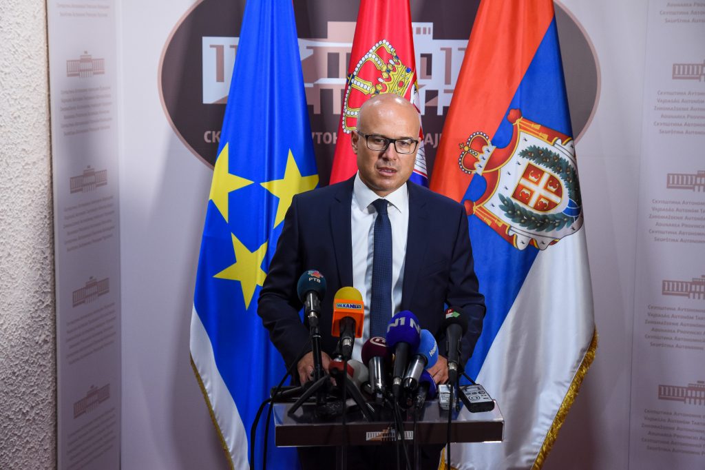 Novi Sad 21.09.2020 Milos Vucevic novi stari gradonacelnik Novog Sada Skupstina grada izbor gradonacelnika foto Nenad Lazic