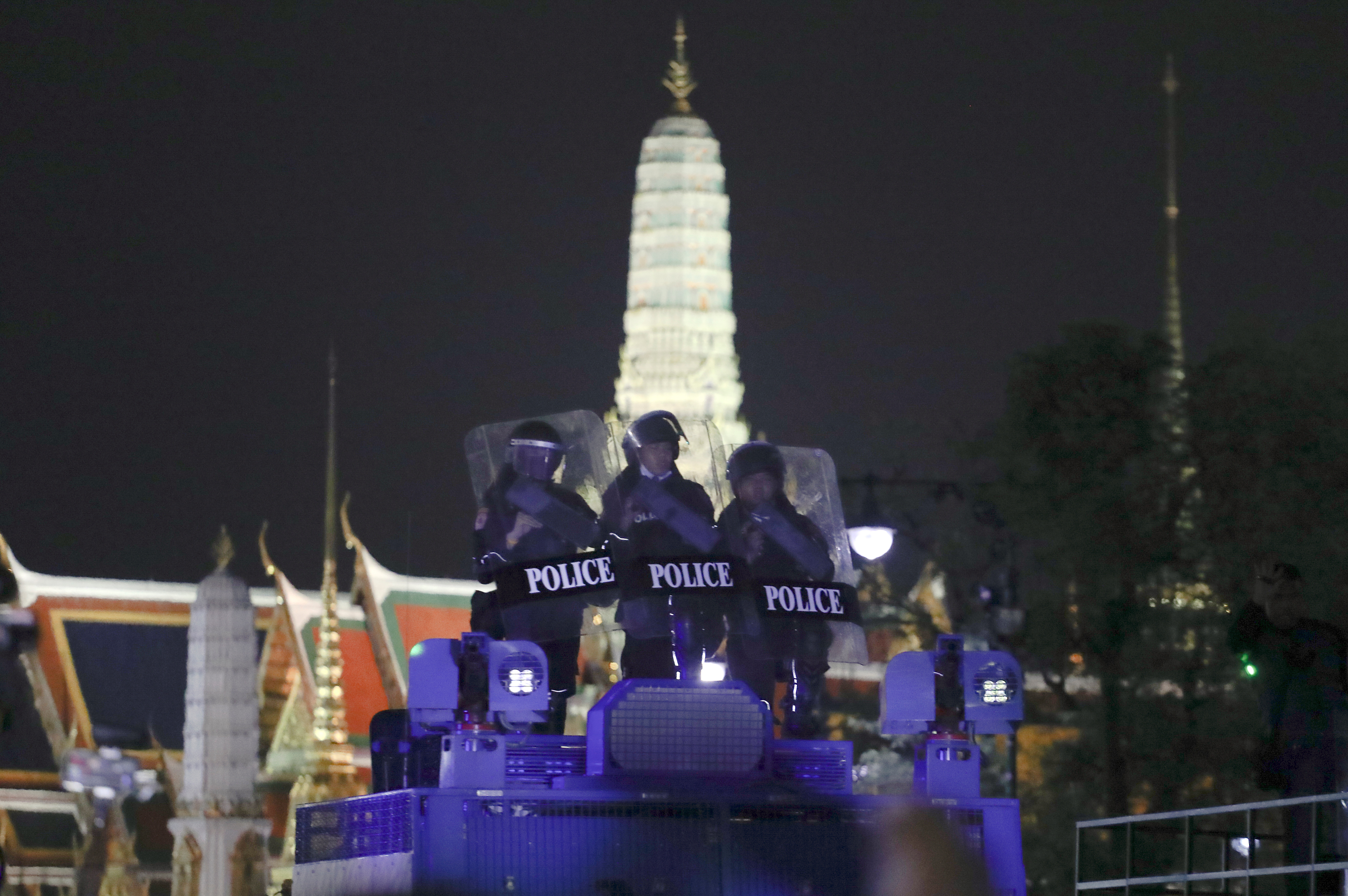 Anti-government protesters attend a rally in Bangkok