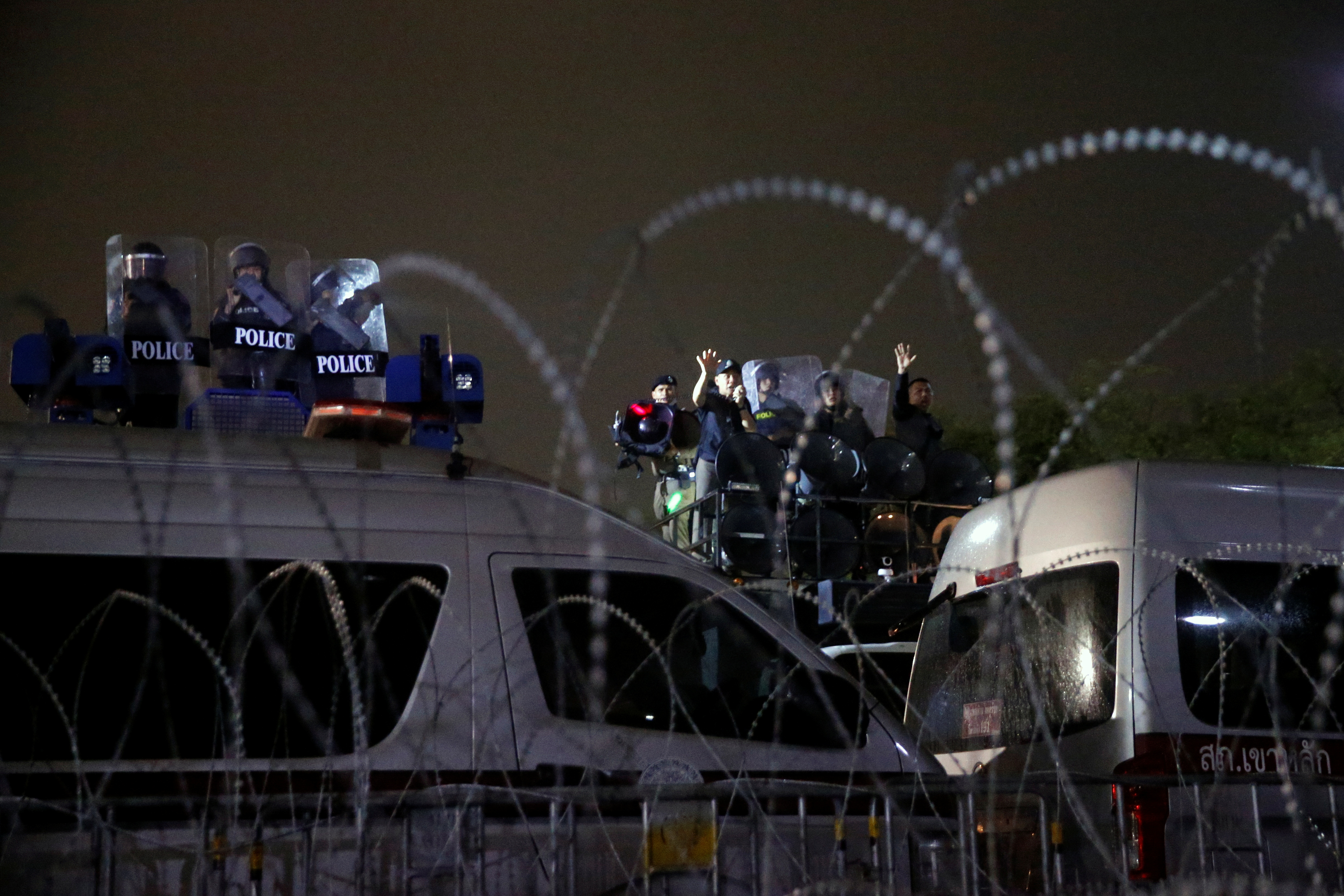 Anti-government protesters attend a rally in Bangkok
