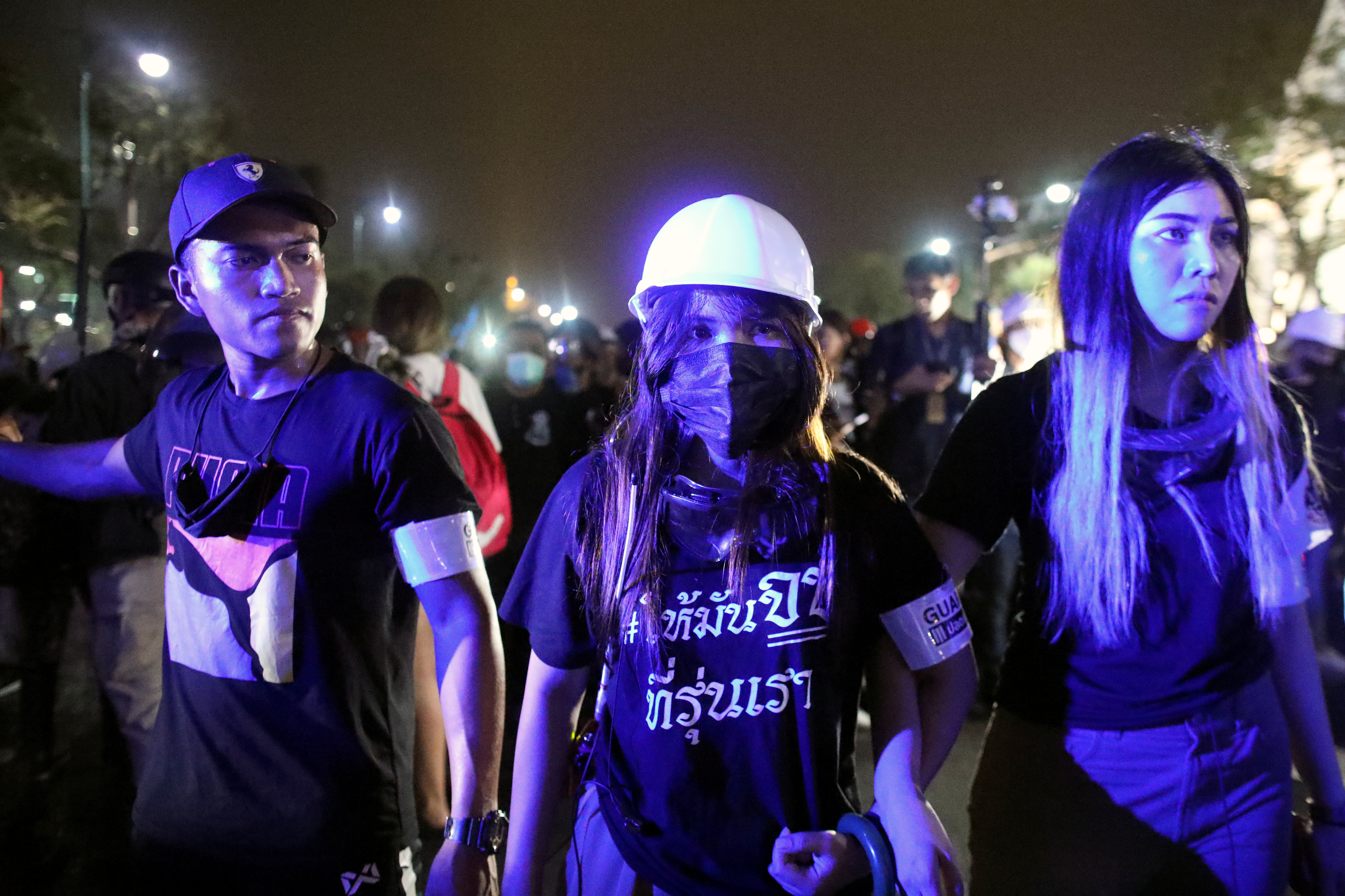 Anti-government protesters attend a rally in Bangkok