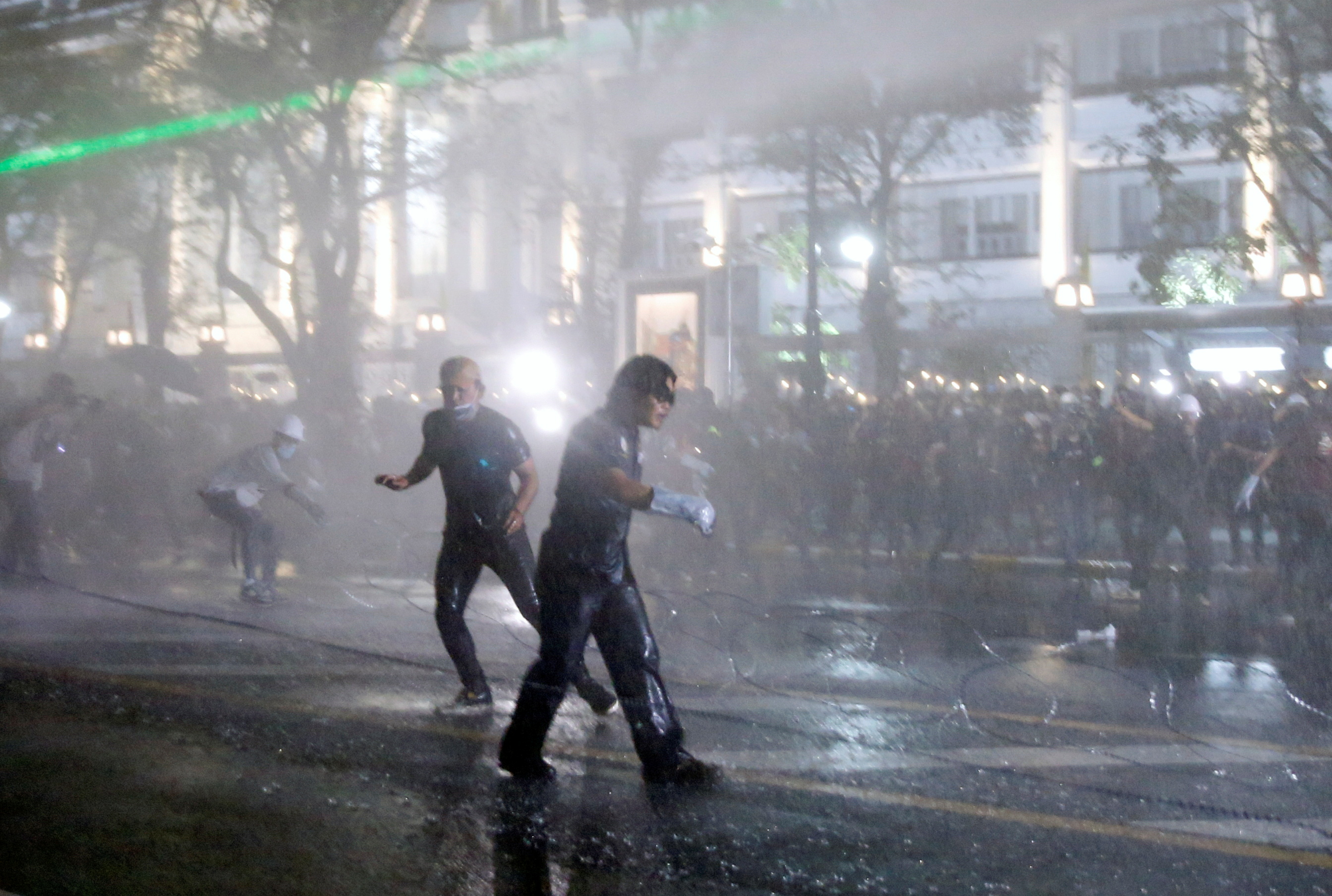 Anti-government protesters attend a rally in Bangkok