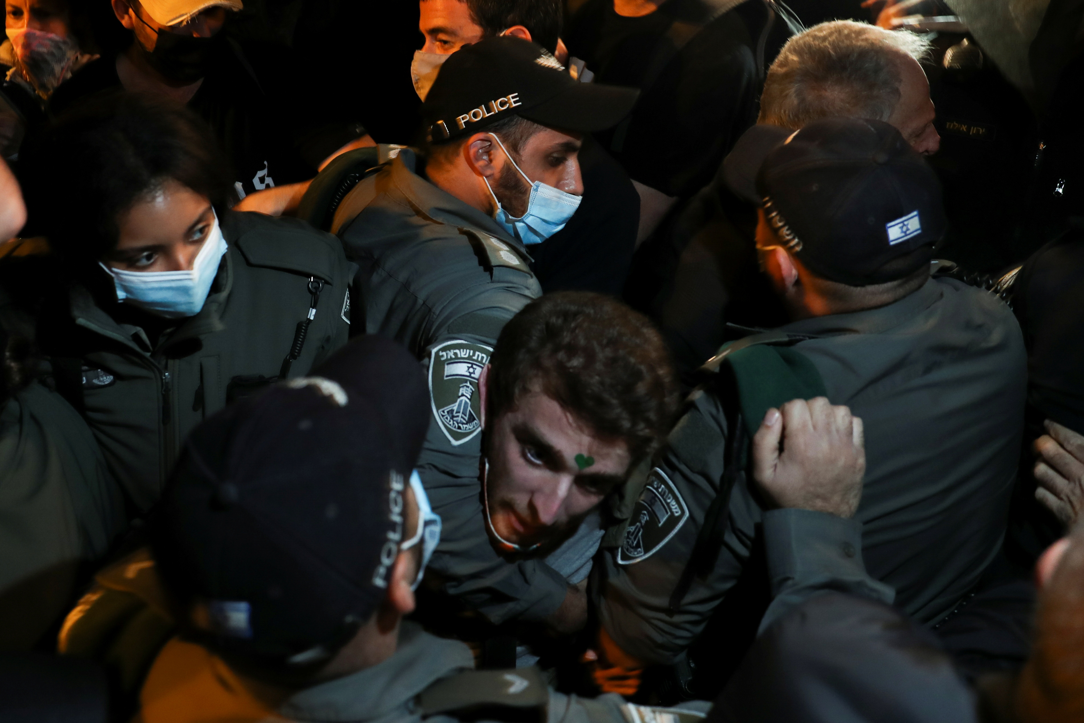 Protest against Israeli PM Netanyahu in Jerusalem