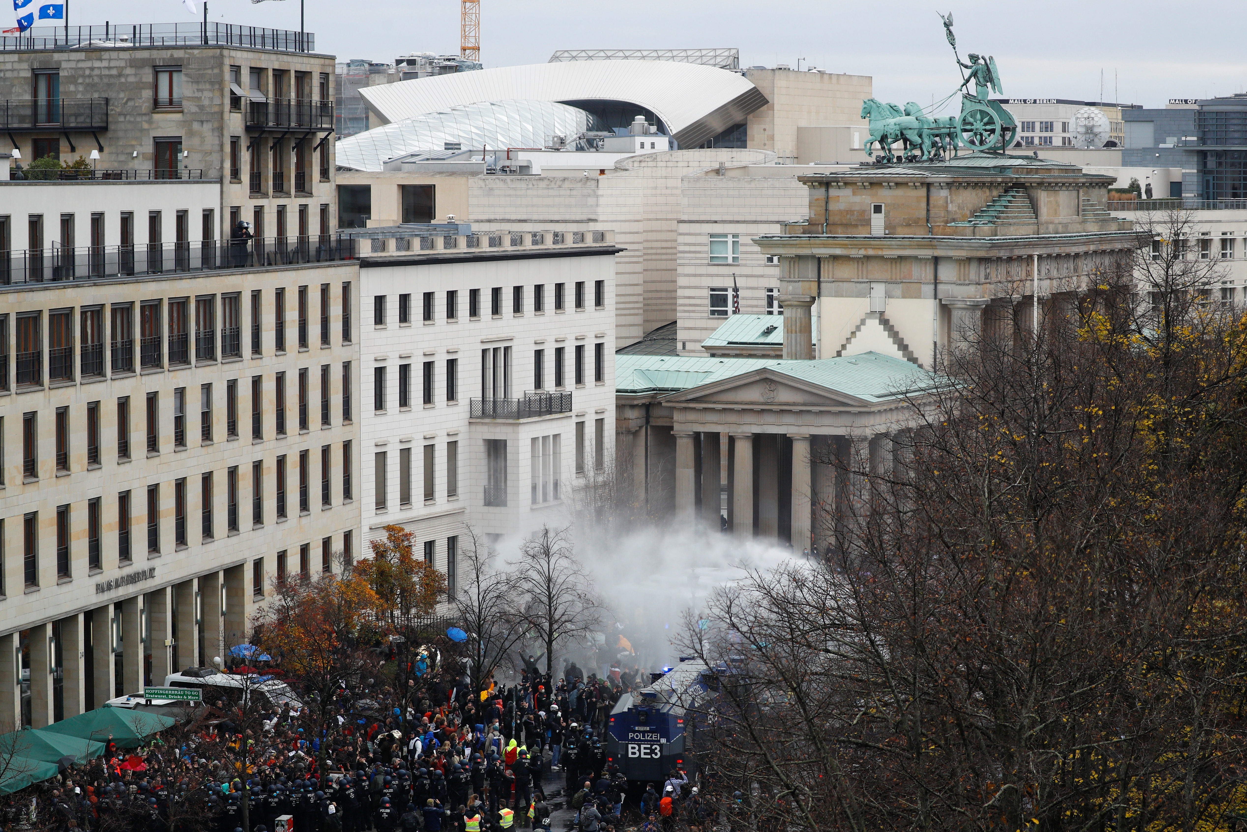 Protest against the government's coronavirus disease (COVID-19) restrictions in Berlin