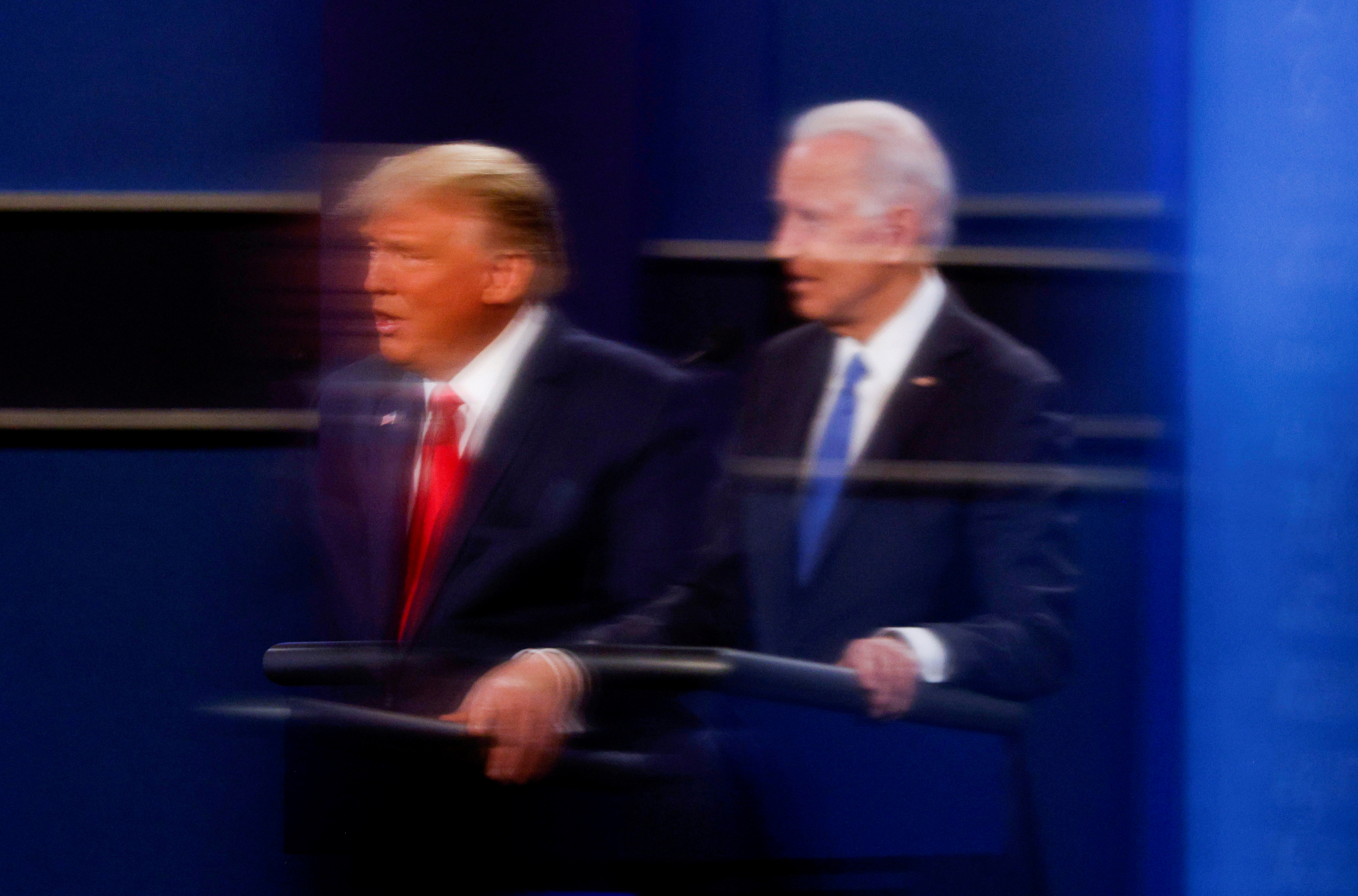 FILE PHOTO: President Trump and Democratic presidential nominee Biden participate in their second debate  Americki izbori in Nashville