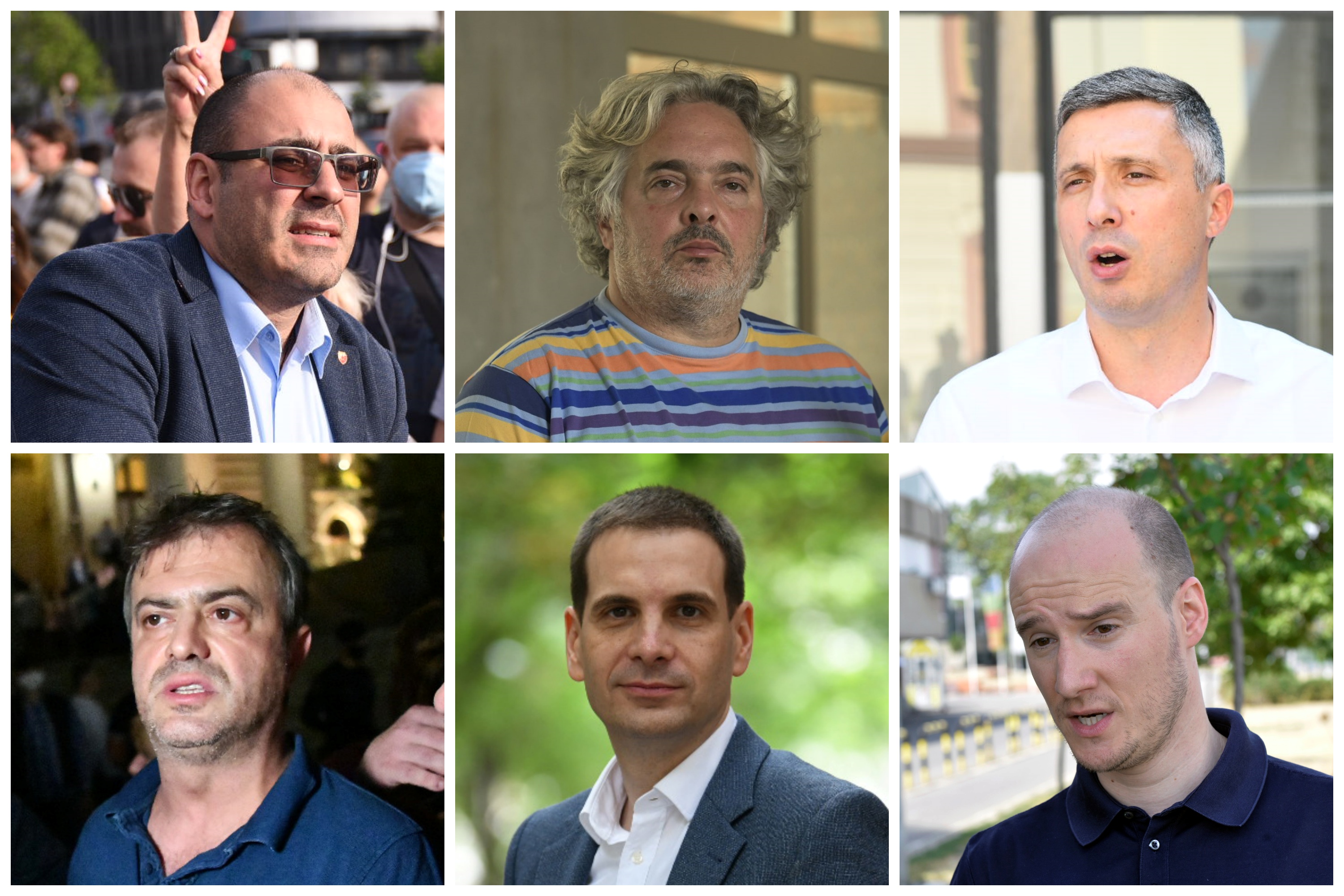 Vladimir Đukanović, Vladimir Djukanović, Vladimir Gajić, Boško Obradović, Sergej Trifunović, Miloš Jovanović, Balša Božović, kombo Foto: Arhiva/TANJUG / RADE PRELIC / an