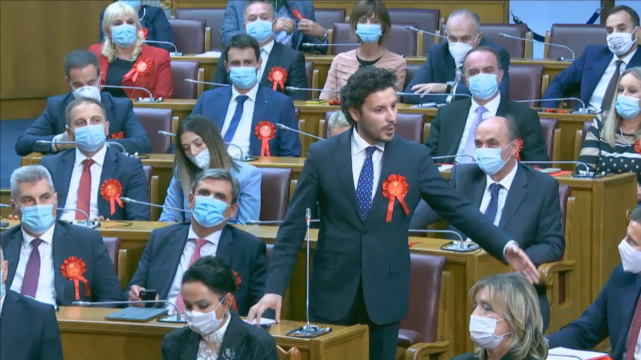 Prva - konstitutivna sjednica Skupštine Crne Gore 27. saziva 23.09.2020. - YouTube - 39 23