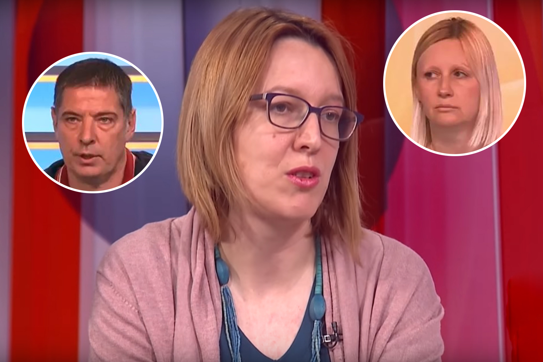 Dr Marina Videnović, Borislav Savić, Biljana Savić Foto: N1/Printscreen/TV Prva