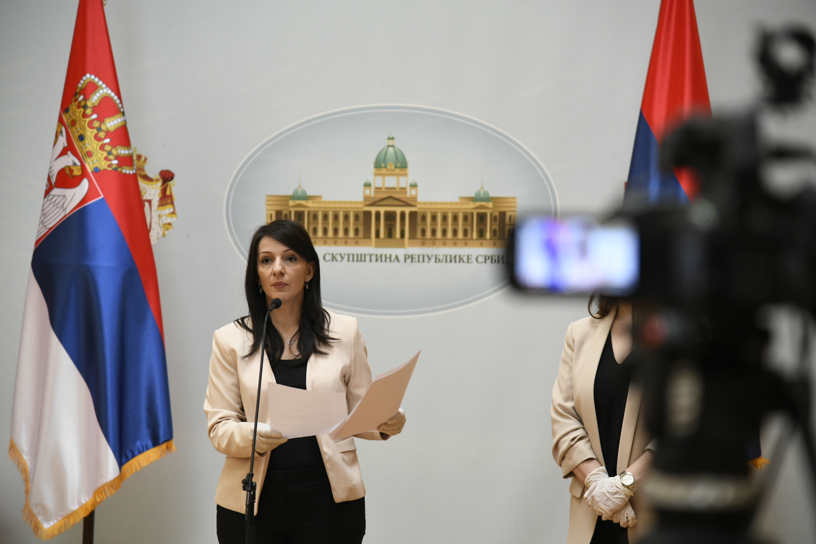 Beograd 28.04.2020. Marinika Tepić, Skupština Srbije, Parlamnet Srbije, narodni poslanici, početak rada skupštine za vreme vanrednog stanja u toku pandemije koronavirusa Foto:Nemanja Jovanović/Nova.rs