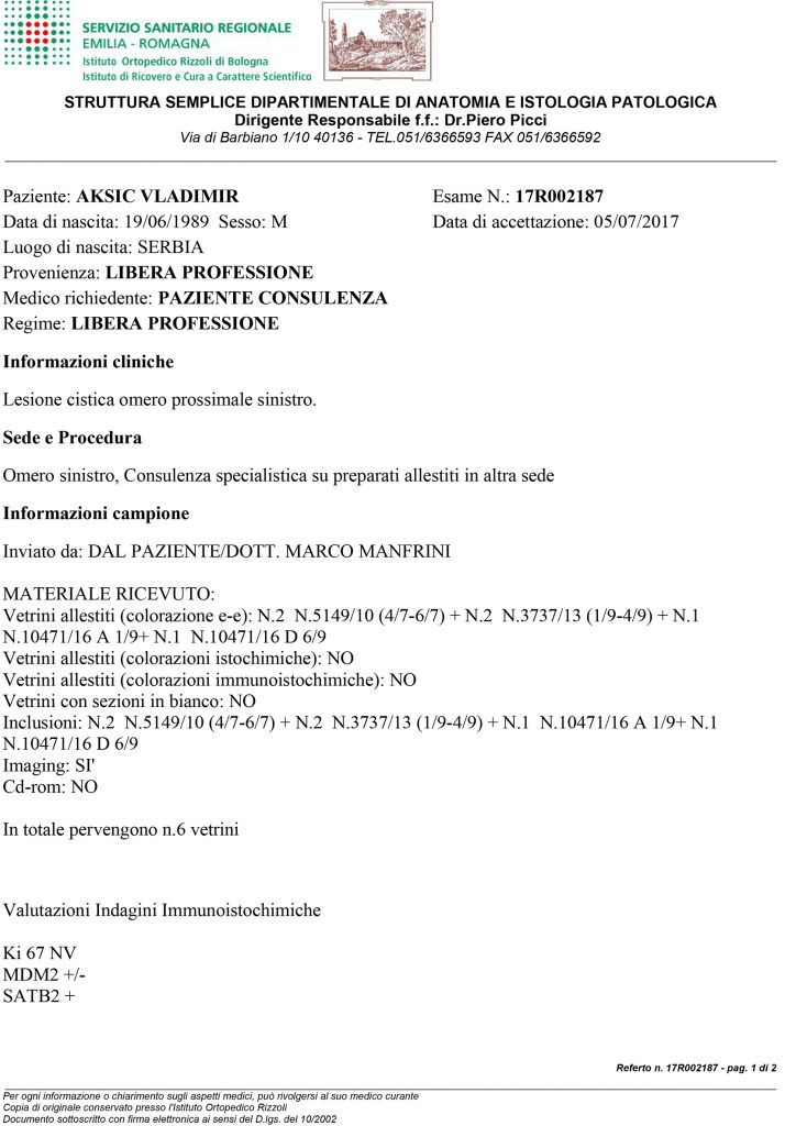 Dijagnoza Vladimir Aleksic