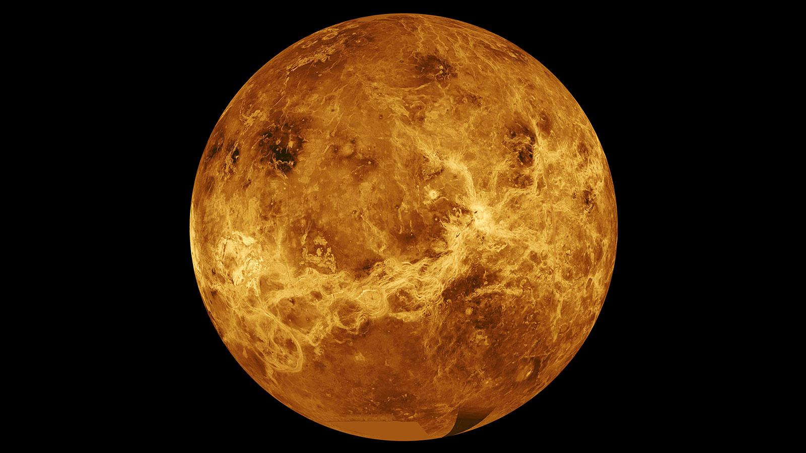 Data from NASA's Magellan spacecraft and Pioneer Venus Orbiter is used in an undated composite image of the planet Venus.  NASA/JPL-Caltech/Handout via REUTERS.  THIS IMAGE HAS BEEN SUPPLIED BY A THIRD PARTY.