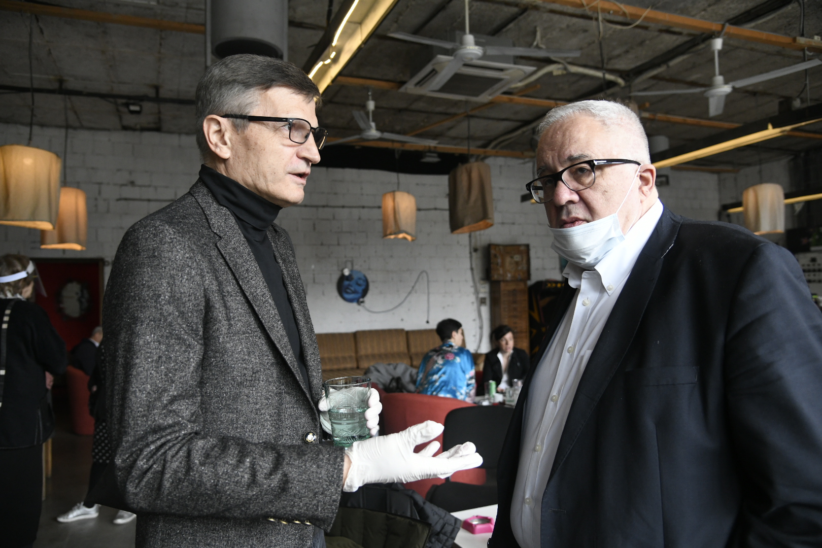 Dorcol plac, konferenicija Kultura posle korone, Nebojsa Bradic,  Vladimir Kostic, predsednik Sanu, Foto: Nemanja Jovanović/Nova.rs