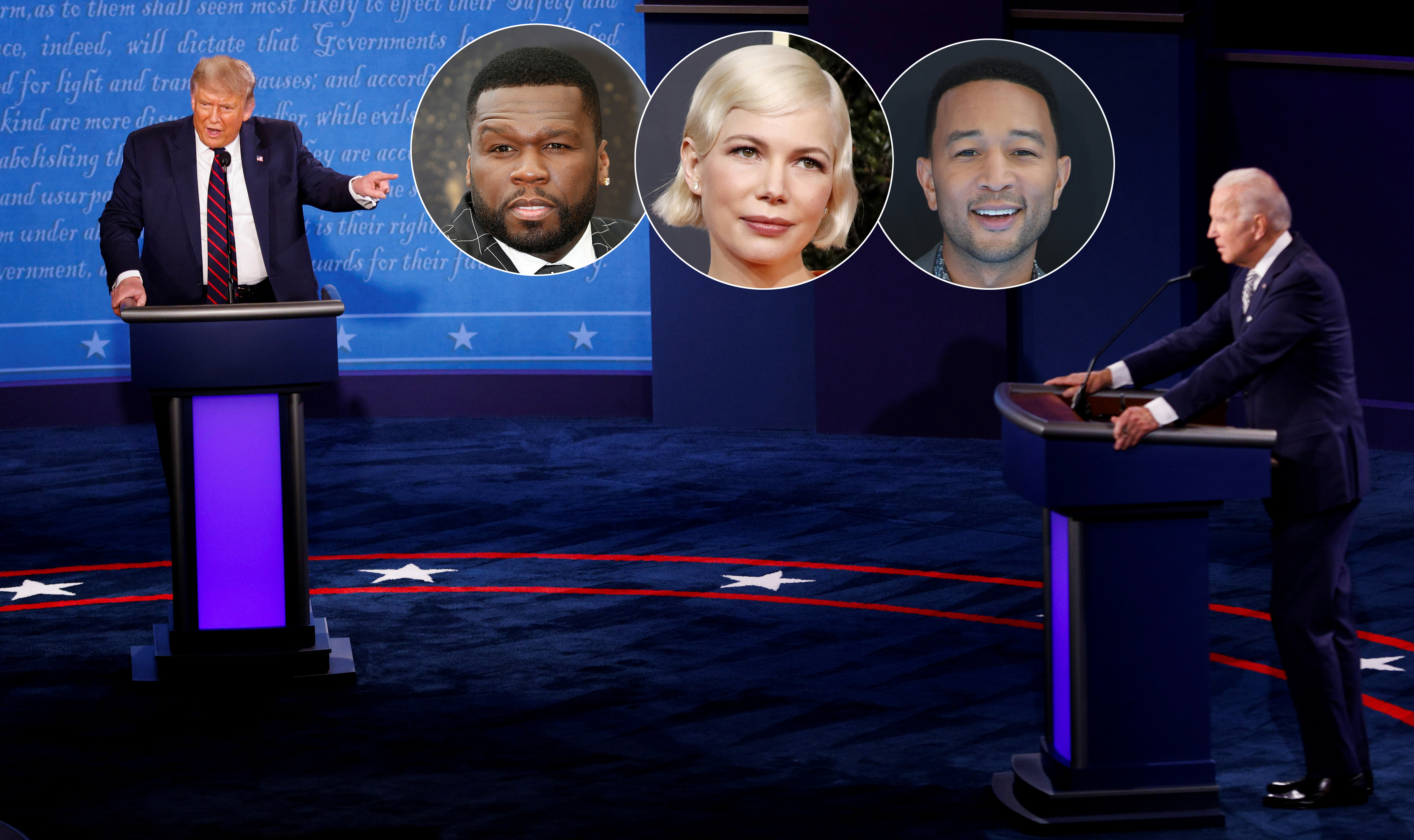 U.S. President Donald Trump and Democratic presidential nominee Joe Biden participate in their first 2020 presidential campaign debate in Cleveland