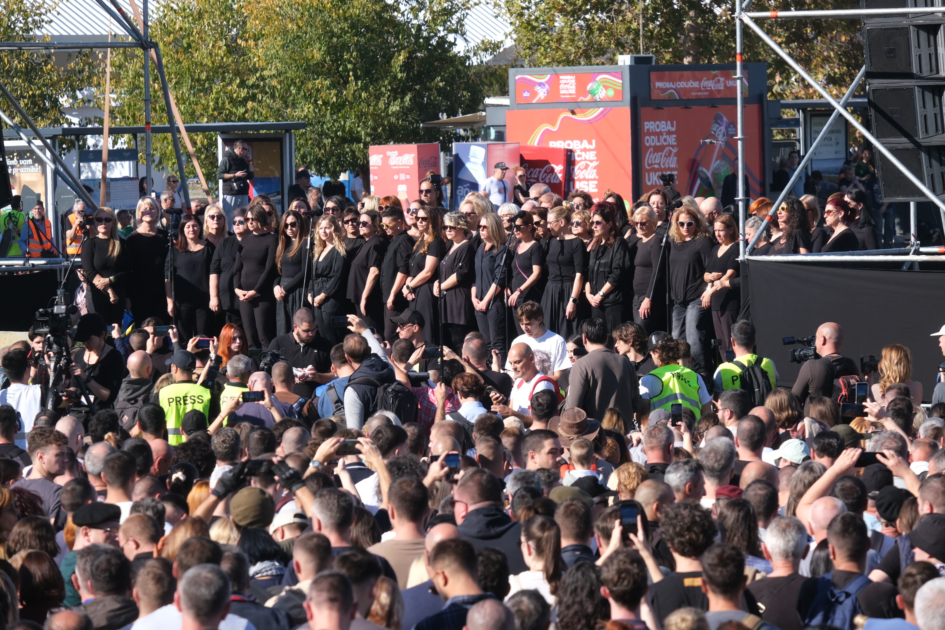 Komemorativni skup u Novom Sadu, godinu dana od pada nadstrešnice Foto Vladislav Mitic Nova (23)