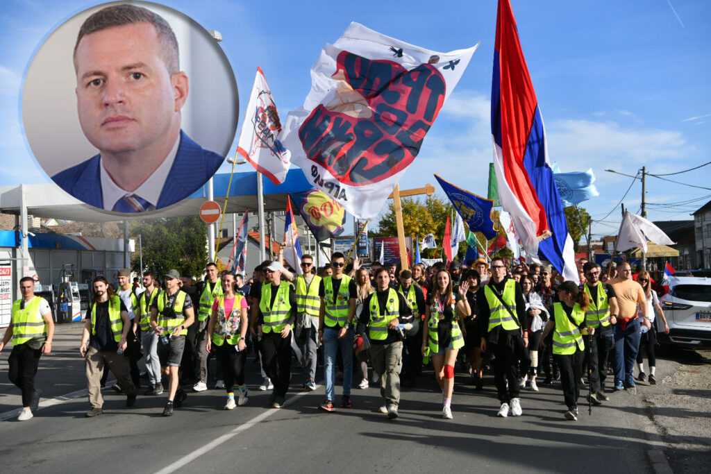 Beograd 30. oktobar 2025. Studenti šetnja ka Novom Sadu studenti pešače za Novi Sad na komemorativni skup, studentski marš za Novi Sad Foto:Goran Srdanov/Nova.rs