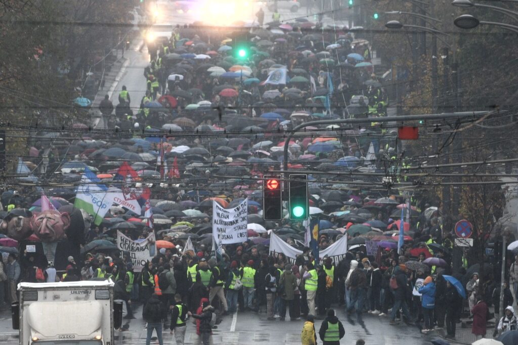 Beograd, 22.11.2025. Protest studenata i građana, godinu dana od napada na studente FDU, šetnja Foto: Filip Krainčanić/Nova.rs