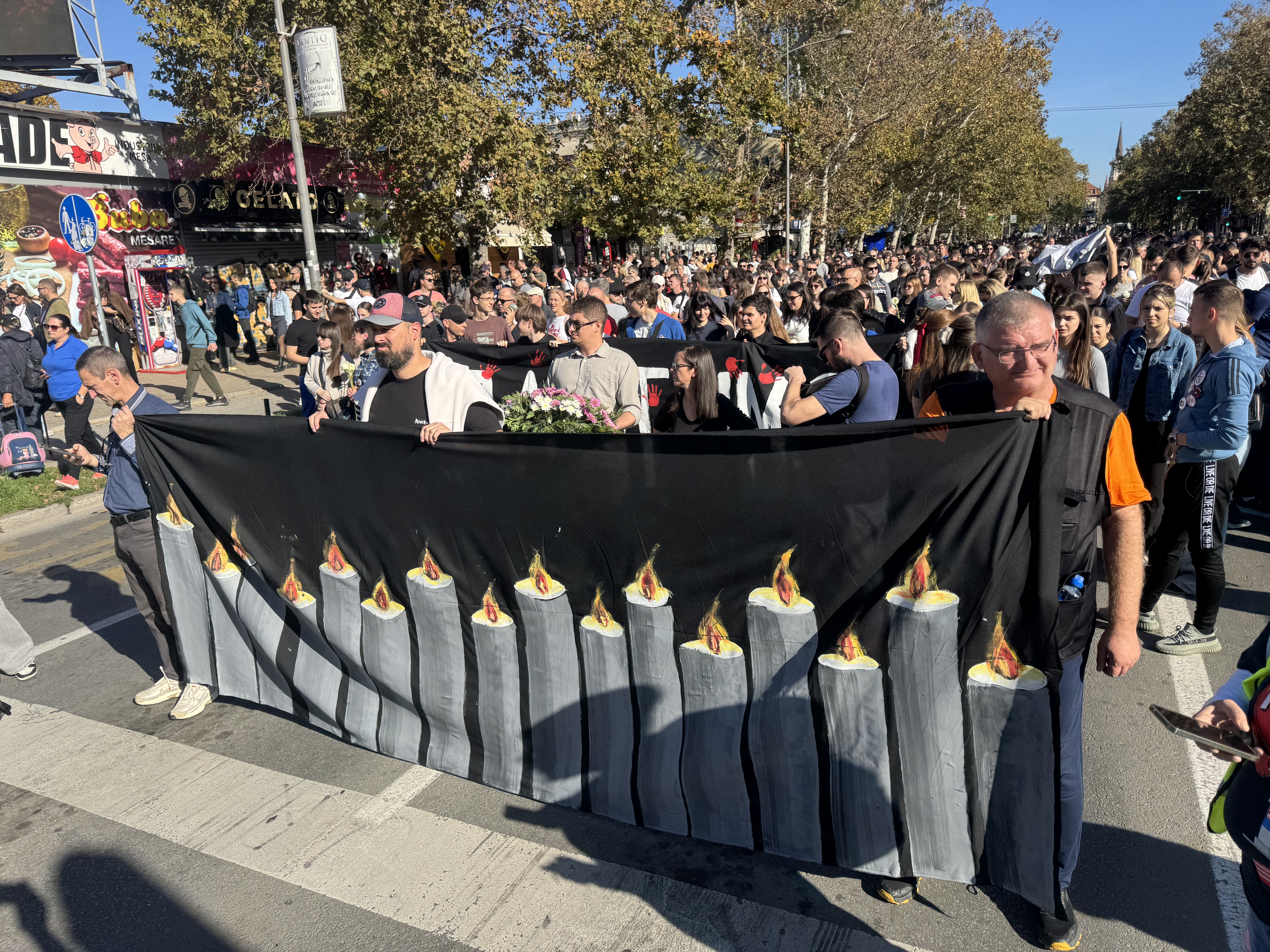 Komemorativni skup u Novom Sadu, godinu dana od pada nadstrešnice Foto Vladislav Mitic Nova (11)