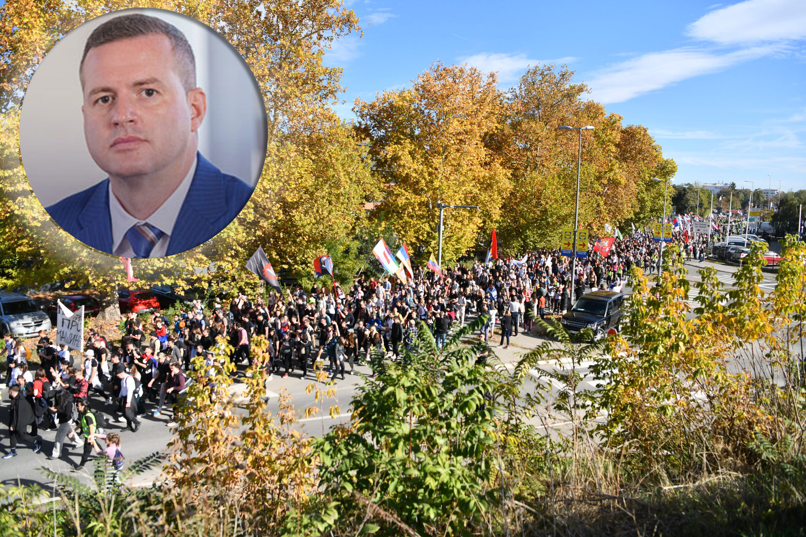 Beograd 30. oktobar 2025. Studenti šetnja ka Novom Sadu studenti pešače za Novi Sad na komemorativni skup, studentski marš za Novi Sad Foto:Goran Srdanov/Nova.rs
