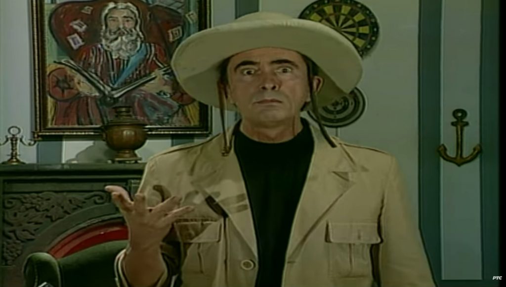 Milan Lane Gutović kao Pustolov, emisija za decu Pustolov Foto: Printscreen/RTS Kulturno-umetnički program - Zvanični kanal