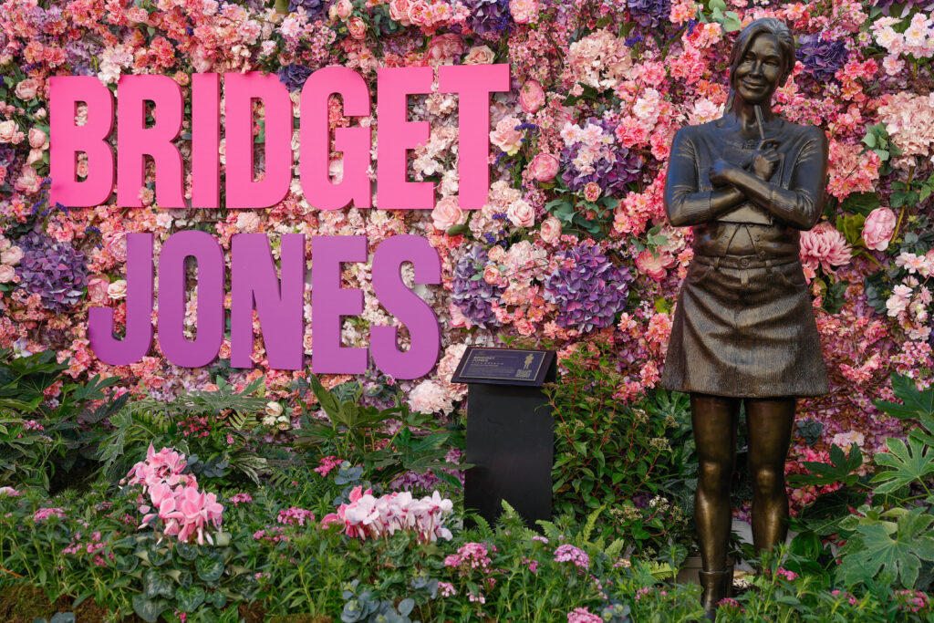 The unveiling of the Bridget Jones statue in Leicester Square, London, Monday, Nov. 17, 2025. (Photo by Millie Turner/Invision/AP)