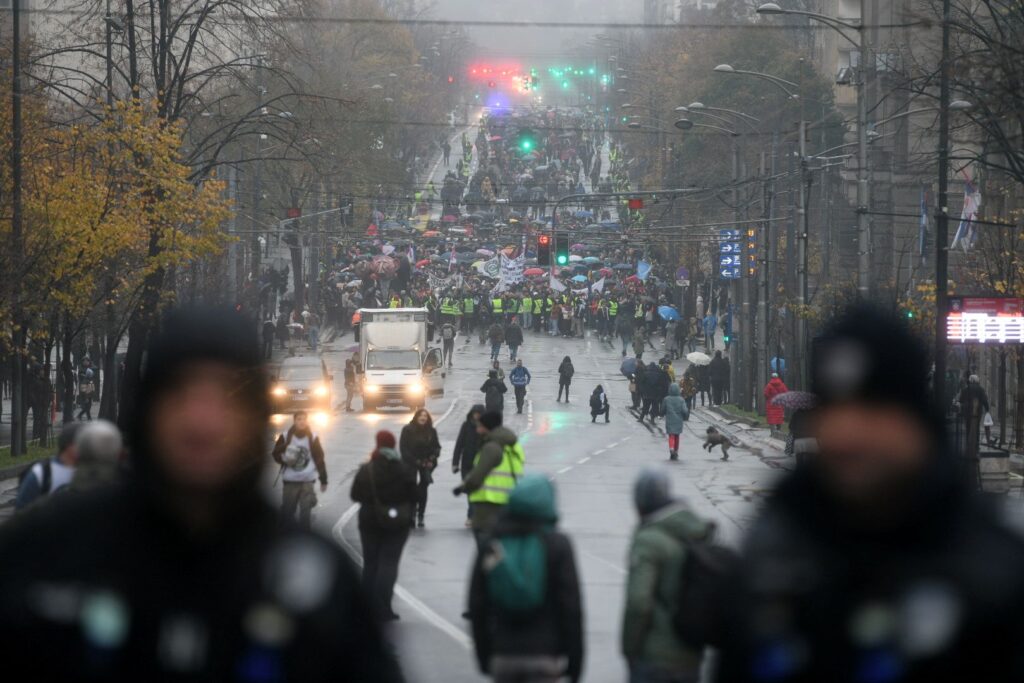 Beograd, 22.11.2025. Protest studenata i građana, godinu dana od napada na studente FDU, šetnja Foto: Filip Krainčanić/Nova.rs