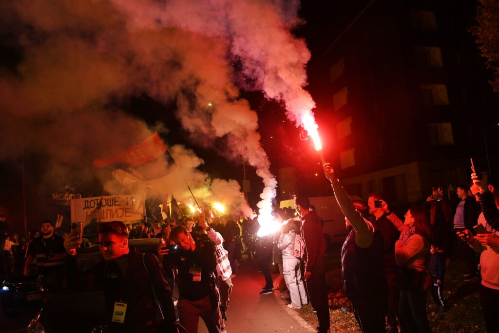 Stara Pazova 30. oktobar 2025. Studenti šetnja ka Novom Sadu studenti pešače za Novi Sad na komemorativni skup, studentski marš za Novi Sad Foto:Goran Srdanov/Nova.rs