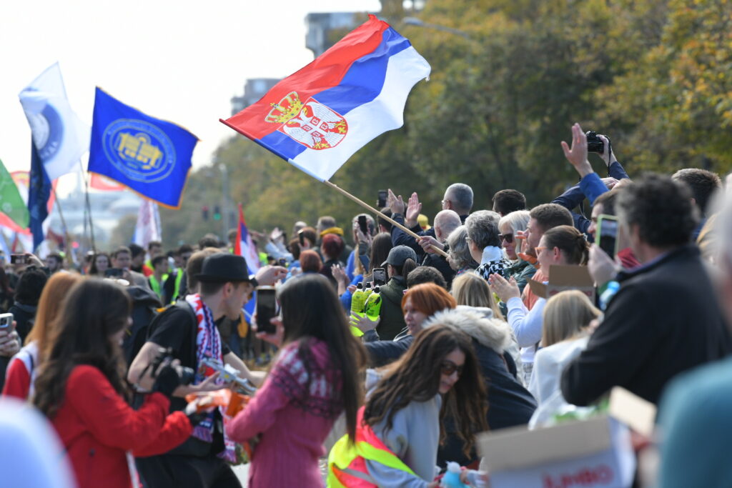 Beograd 30. oktobar 2025. Studenti krenuli ka Novom Sadu., studenti pešače za Novi Sad na komemorativni skup, studentski marš za Novi Sad  Foto:Amir Hamzagić/Nova.rs fotoreportaža