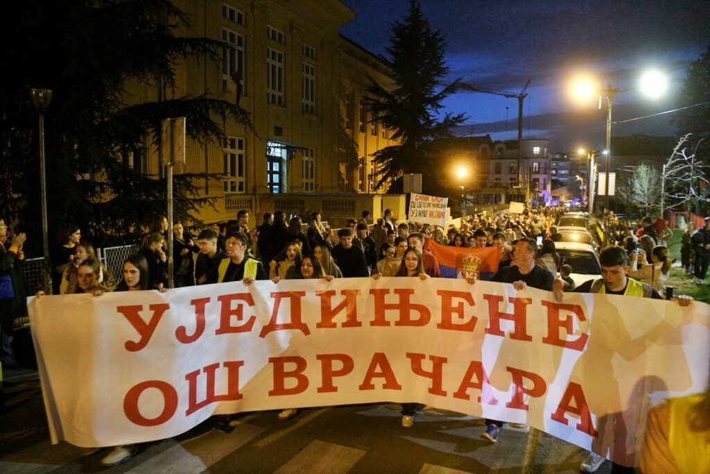 Beograd 10.03.2025. Ujedinjene škole Vračara, protest, podrška prosvetarima i studentima, studentski protest Foto: Filip Krainčanić/Nova.rs