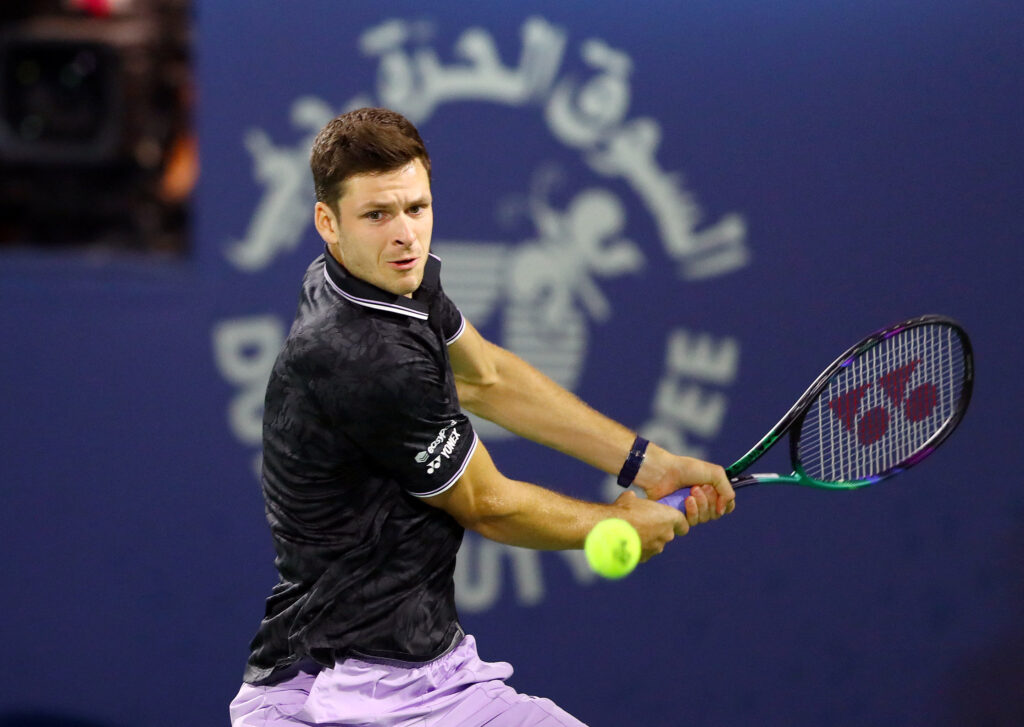 ATP 500 - Dubai Tennis Championships - The Dubai Duty Free Tennis Centre, Dubai, United Arab Emirates - March 2, 2023 Poland's Hubert Hurkacz in action during his quarter final match against Serbia's Novak Djokovic REUTERS/Amr Alfiky