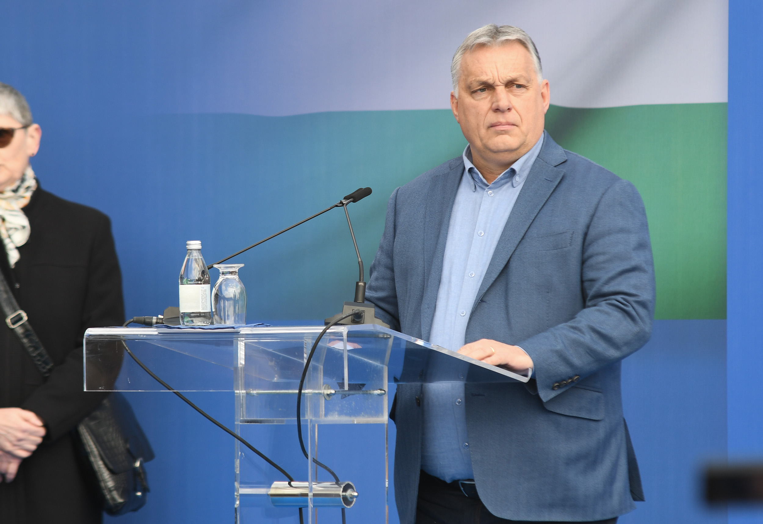 Novi Sad 14.03.2022 Aleksandar Vucic i Viktor Orban stigli su brzim vozom Soko iz Beograda u Novi Sad foto Nenad Mihajlovic