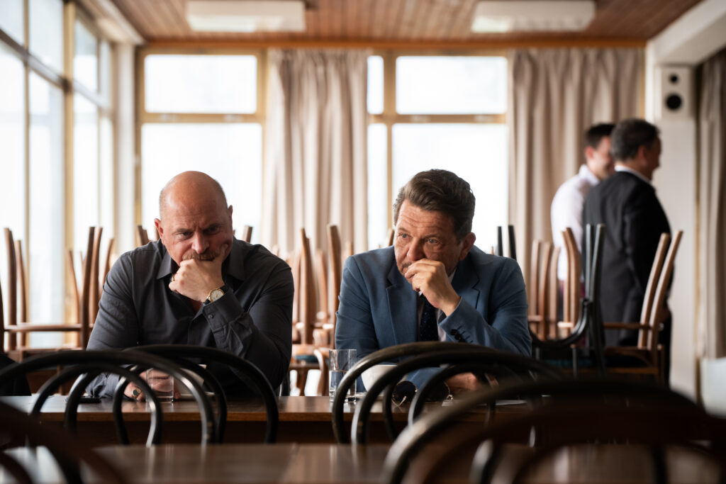 Rene Bitorajac i Dragan Bjelogrlić. Kadar iz filma Svadba Foto: Ivan Buvinić