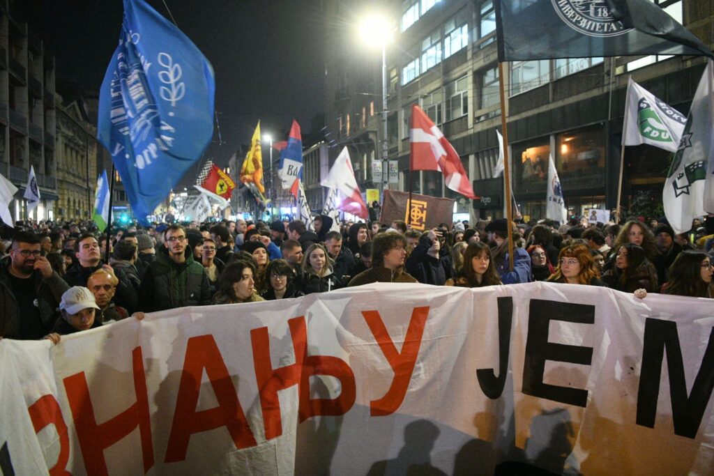Beograd, 27.01.2026. Rektorat, studentski protest „Znanje je moć“, povodom školske slave Svetog Save ispred rektorata Foto: Filip Krainčanić/Nova.rs