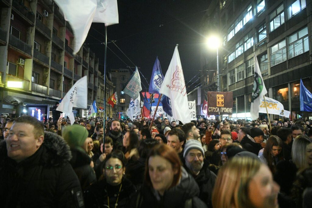 Beograd, 27.01.2026. Rektorat, studentski protest „Znanje je moć“, povodom školske slave Svetog Save ispred rektorata Foto: Filip Krainčanić/Nova.rs