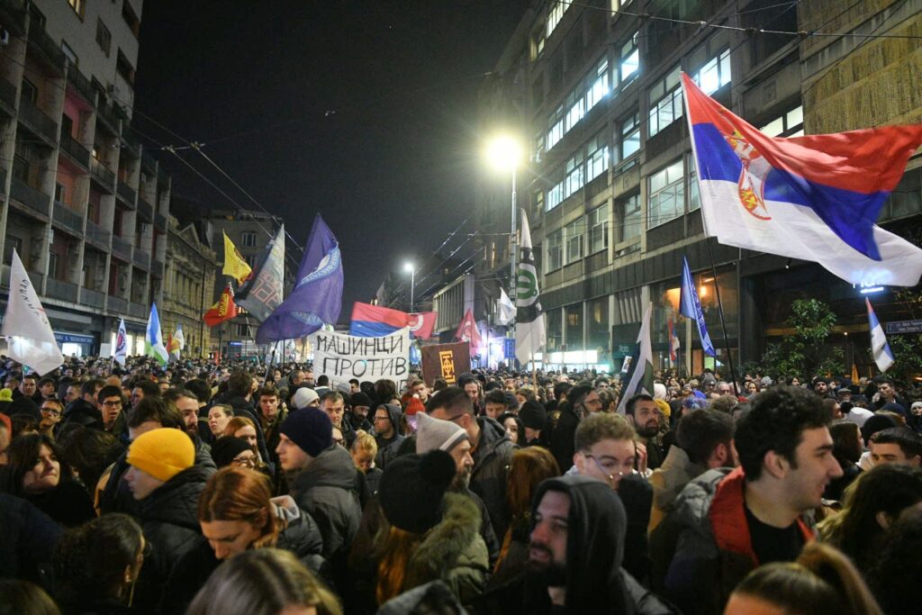 Beograd, 27.01.2026. Rektorat, studentski protest „Znanje je moć“, povodom školske slave Svetog Save ispred rektorata Foto: Filip Krainčanić/Nova.rs