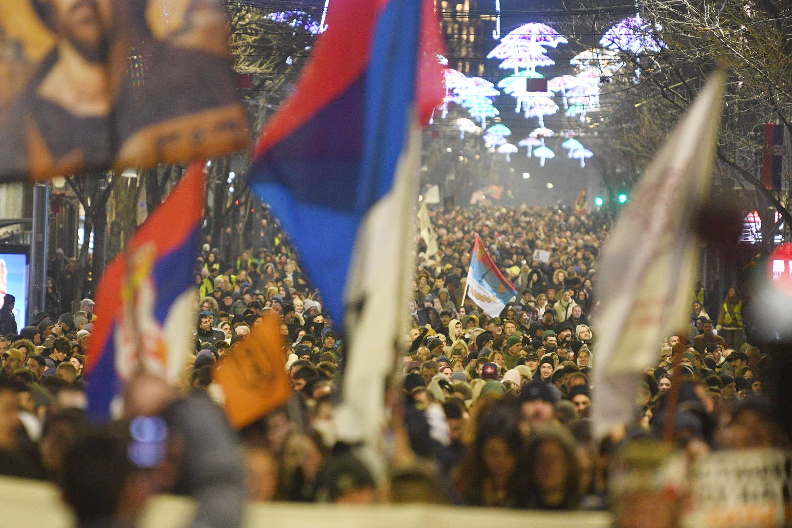 Beograd, 27.01.2026. Ulica kralja Milana, studentski protest „Znanje je moć“, povodom školske slave Svetog Save Foto: Filip Krainčanić/Nova.rs