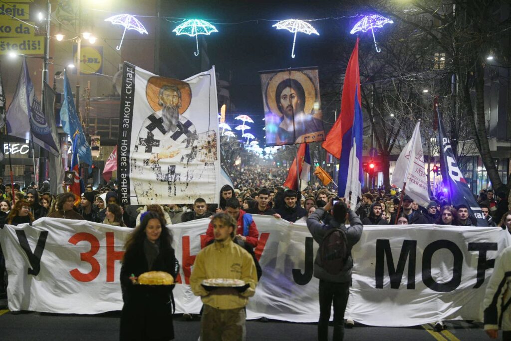 Beograd, 27.01.2026. Ulica kralja Milana, studentski protest „Znanje je moć“, povodom školske slave Svetog Save Foto: Filip Krainčanić/Nova.rs