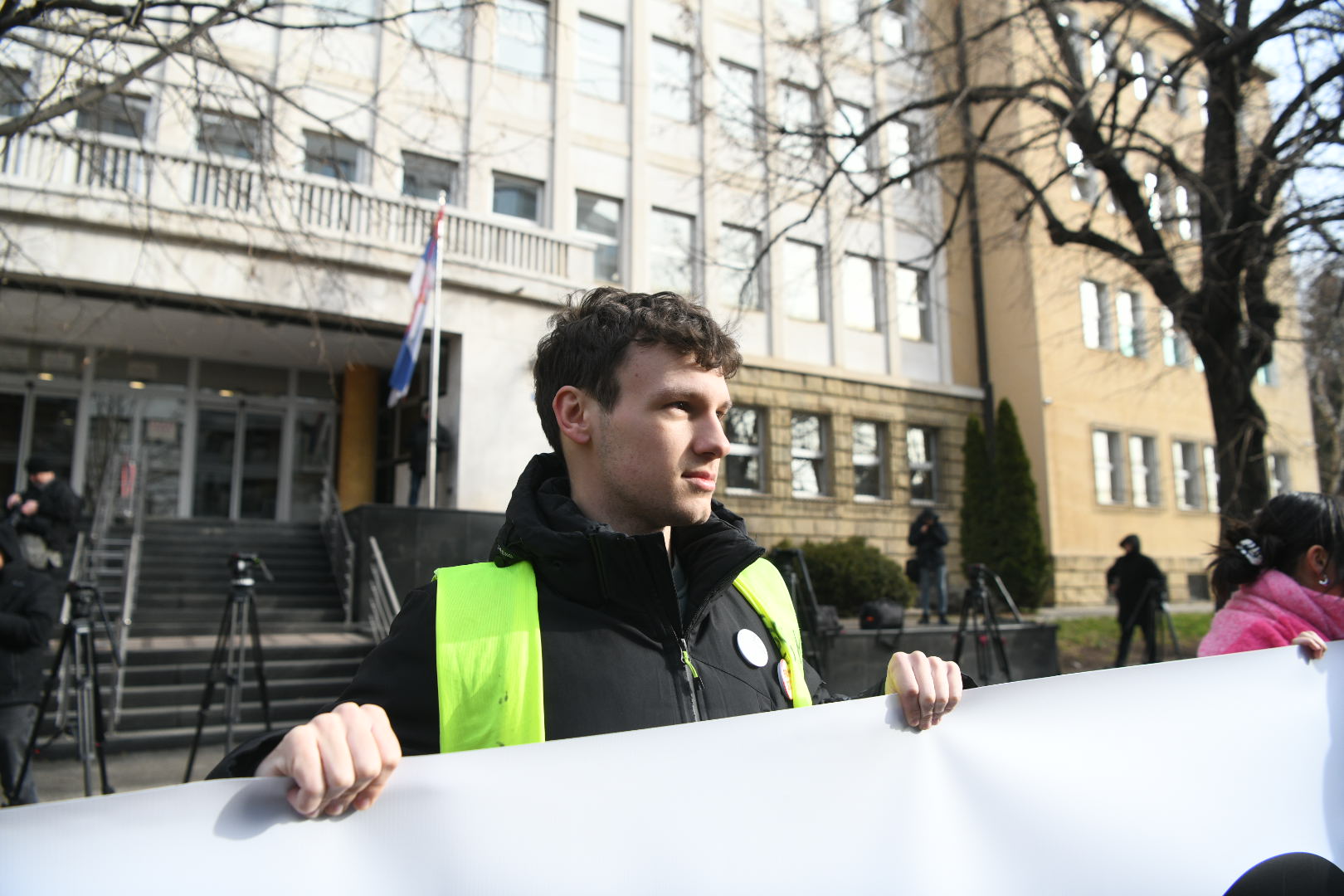 Beograd 04. februar 2026. Studenti protest Generalštab okupljanje ispred Specijalnog suda u Ustaničkoj ulici povodom početka suđenja Nikoli Selakoviću ministru kulture u vezi sa slučajem Generalštab Foto:Filip Krainčanić/Nova.rs