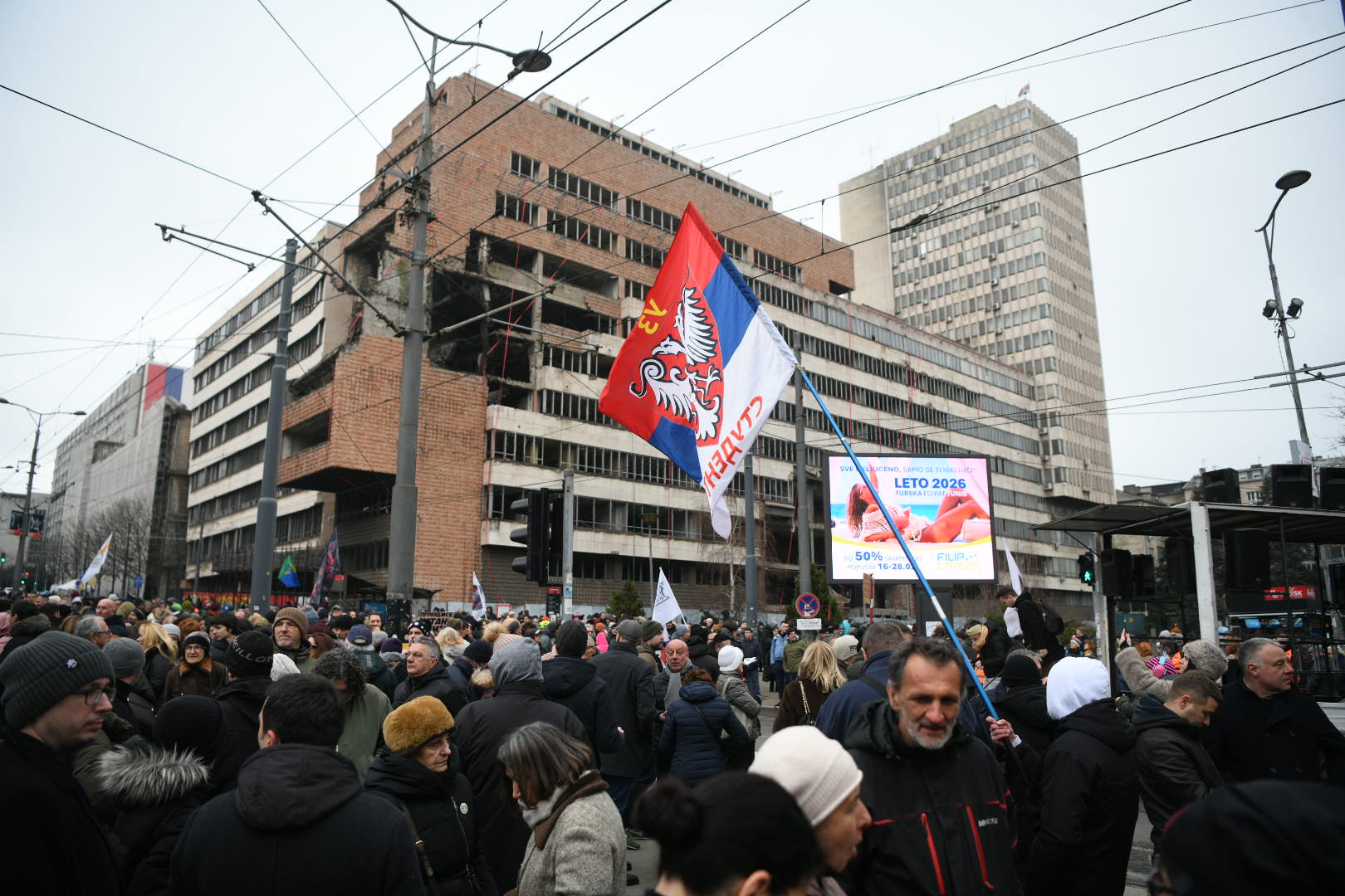 Beograd 21.02.2026. Protest sudija, tužilaca i advokata pod nazivom Marš za pravosuđe, pravosudje, ispred zgrade Generalštaba, okupljanje Foto: Filip Krainčanić/Nova.rs