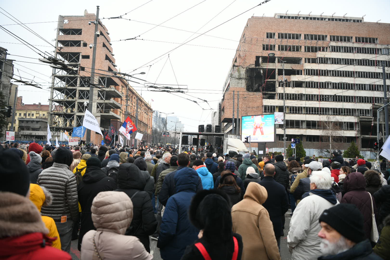 Beograd 21.02.2026. Protest sudija, tužilaca i advokata pod nazivom Marš za pravosuđe, pravosudje, ispred zgrade Generalštaba, okupljanje Foto: Filip Krainčanić/Nova.rs
