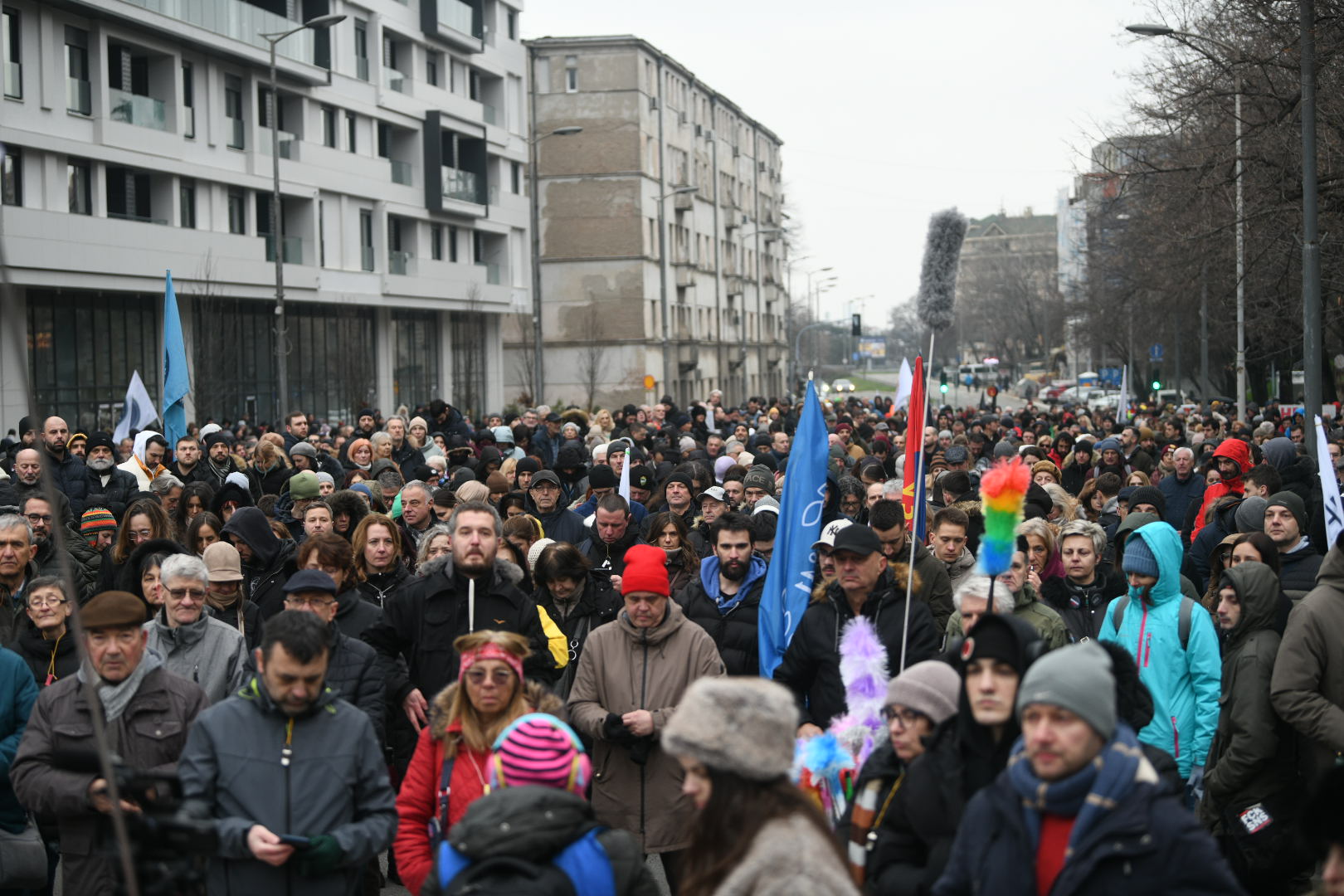 Beograd 21.02.2026. Protest sudija, tužilaca i advokata pod nazivom Marš za pravosuđe, pravosudje, ispred zgrade Generalštaba, šetnja do TOK-a, Tužilaštvo za organizovani kriminal. Foto: Filip Krainčanić/Nova.rs