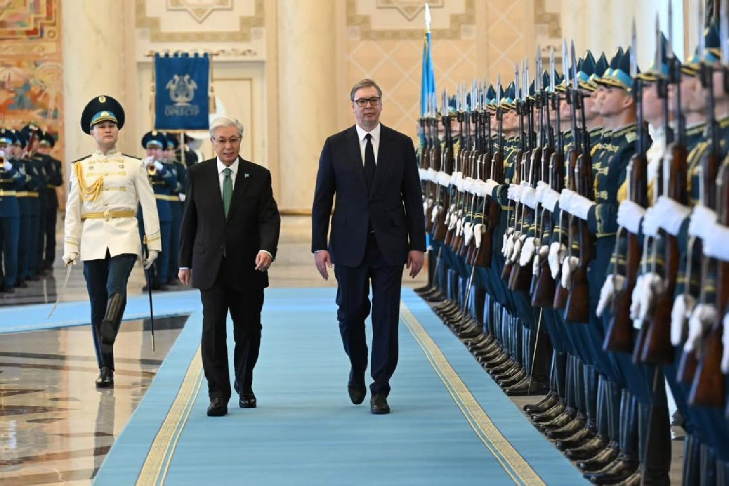Mesto: AstanaDatum: Fri Feb 27 09:51:12 CET 2026Dogadjaj: POLITIKA - Predsednik Republike Srbije Aleksandar Vučić sastao se u Astani sa predsednikom Republike Kazahstan Kasimom Žomartom Tokajevom.Izvor: FoNet/Instagram Budućnost Srbije