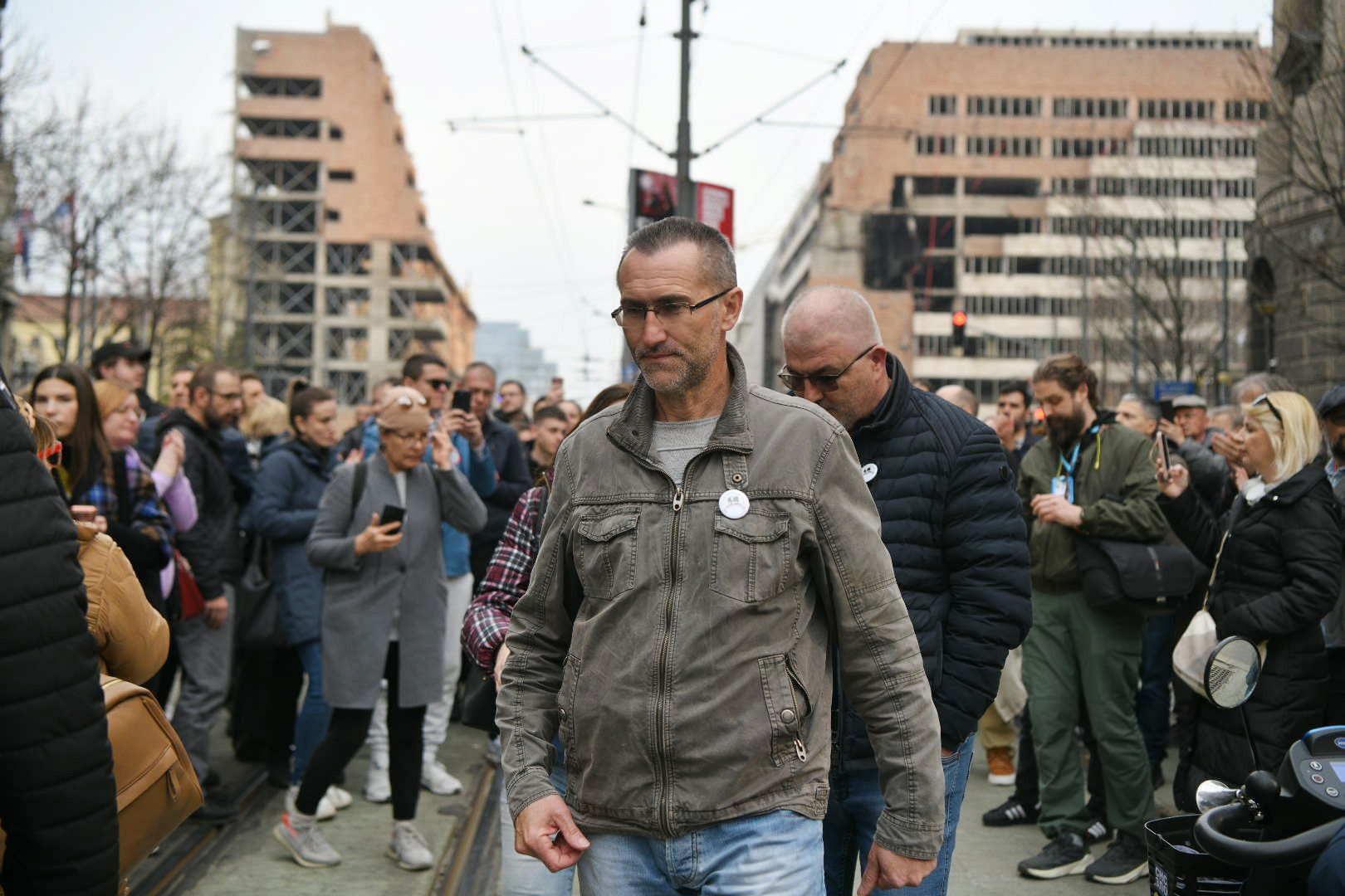 Beograd 04.03.2026. Protest podrške poljoprivrednicima ispred zgrade Vlade Srbije, podrška, građani, poljopirvrednici, Nemanjina, Vlada Srbije Foto: Filip Krainčanić/Nova.rs