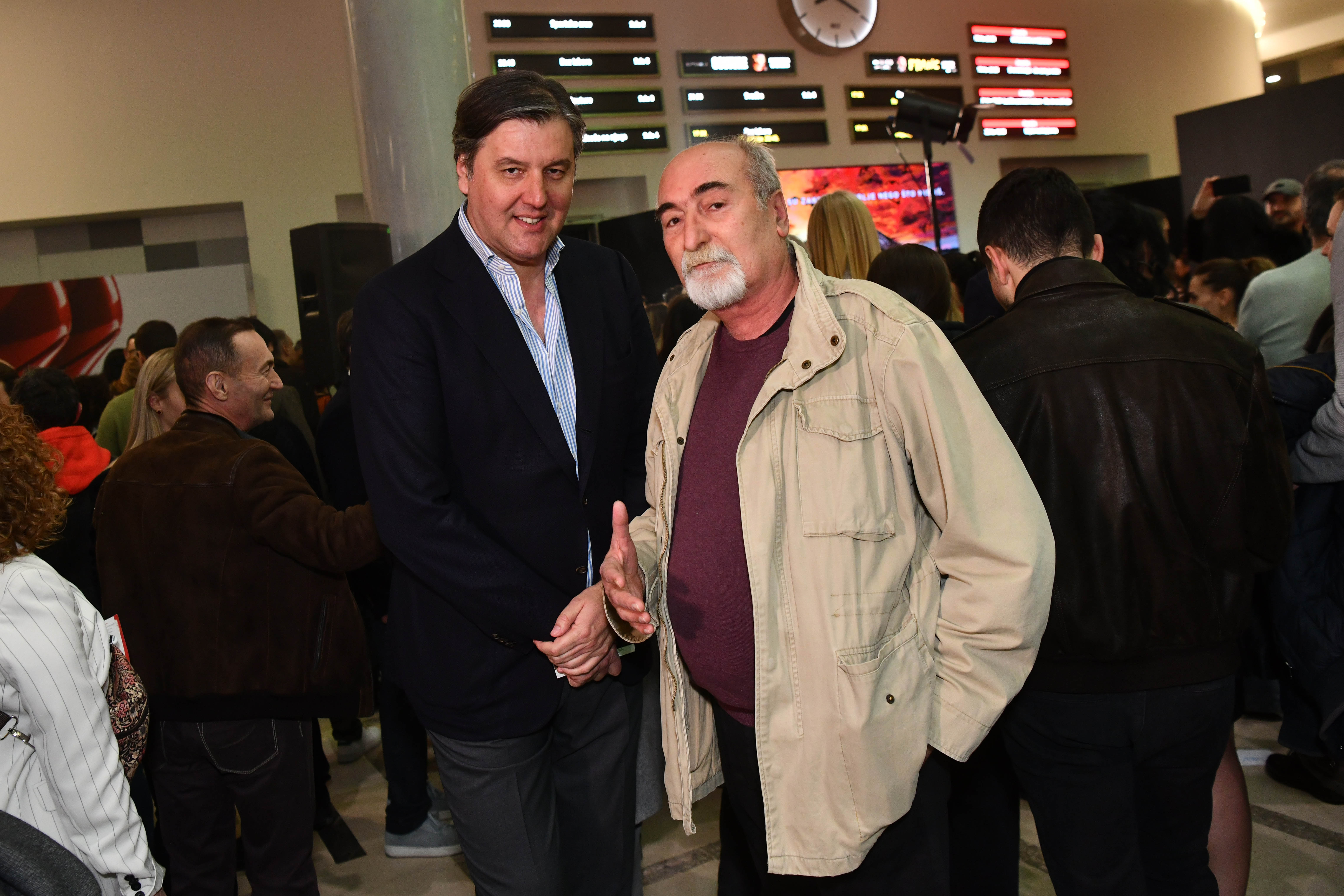 Beograd 16.03.2026. Dejan Bodiroga i Milan MIća Ćulibrk, Milan Ćulibrk. Premijera prve epizode treće sezone domaće serije Senke nad Balkanom, u MTS dvorani. Serija Senke nad Balkanom 3, premijera, prva epizoda Foto: Goran Srdanov/Nova.rs